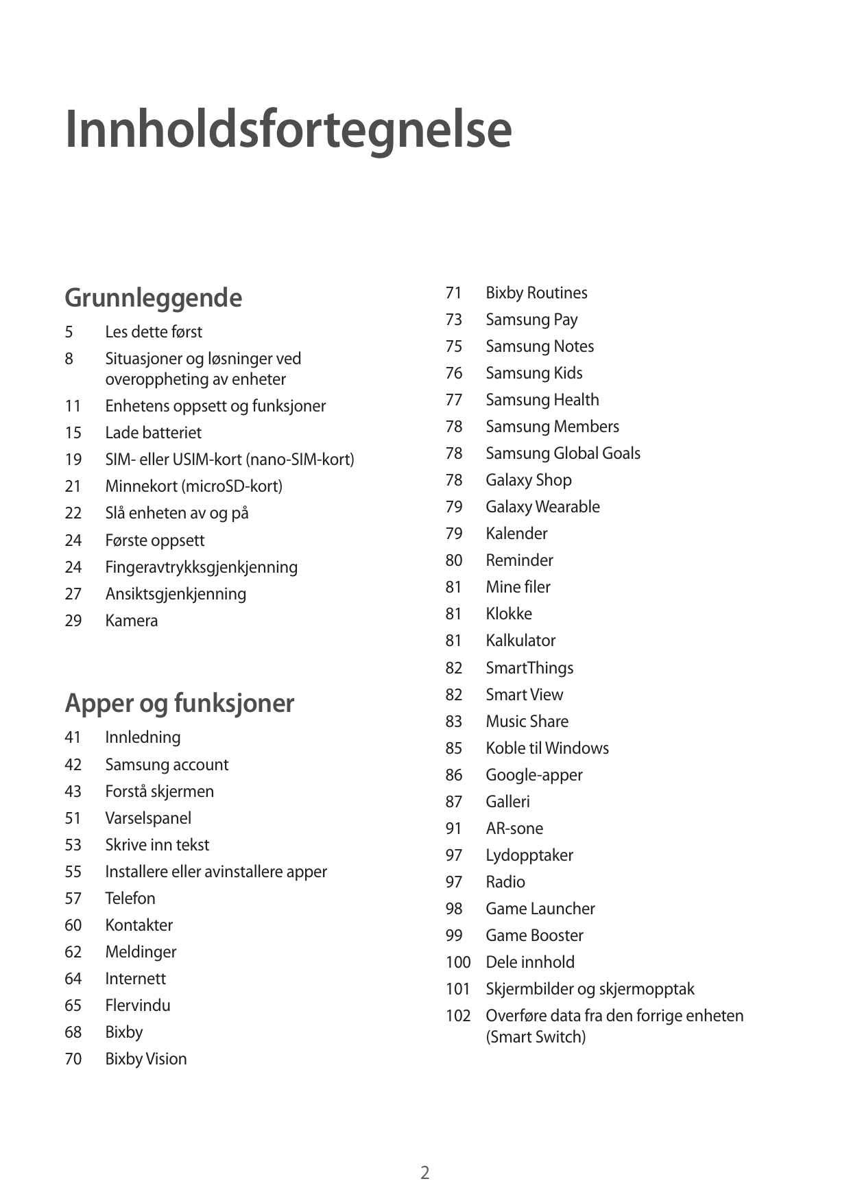 InnholdsfortegnelseGrunnleggende71737576777858Les dette førstSituasjoner og løsninger vedoveroppheting av enheter11 Enhetens opp