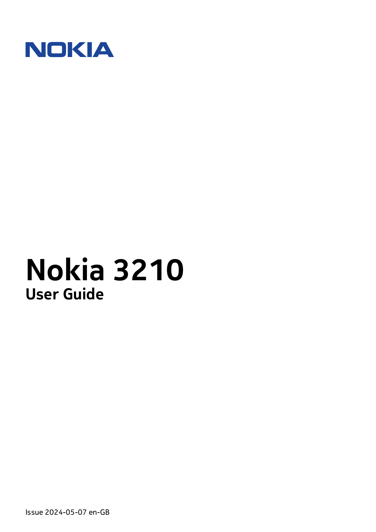 Nokia 3210User GuideIssue 2024-05-07 en-GB