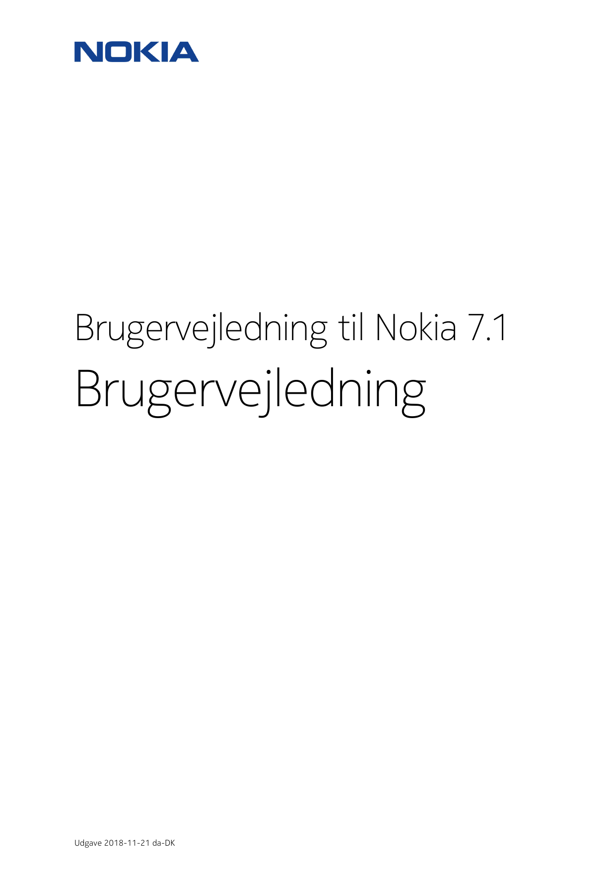 Brugervejledning til Nokia 7.1BrugervejledningUdgave 2018-11-21 da-DK