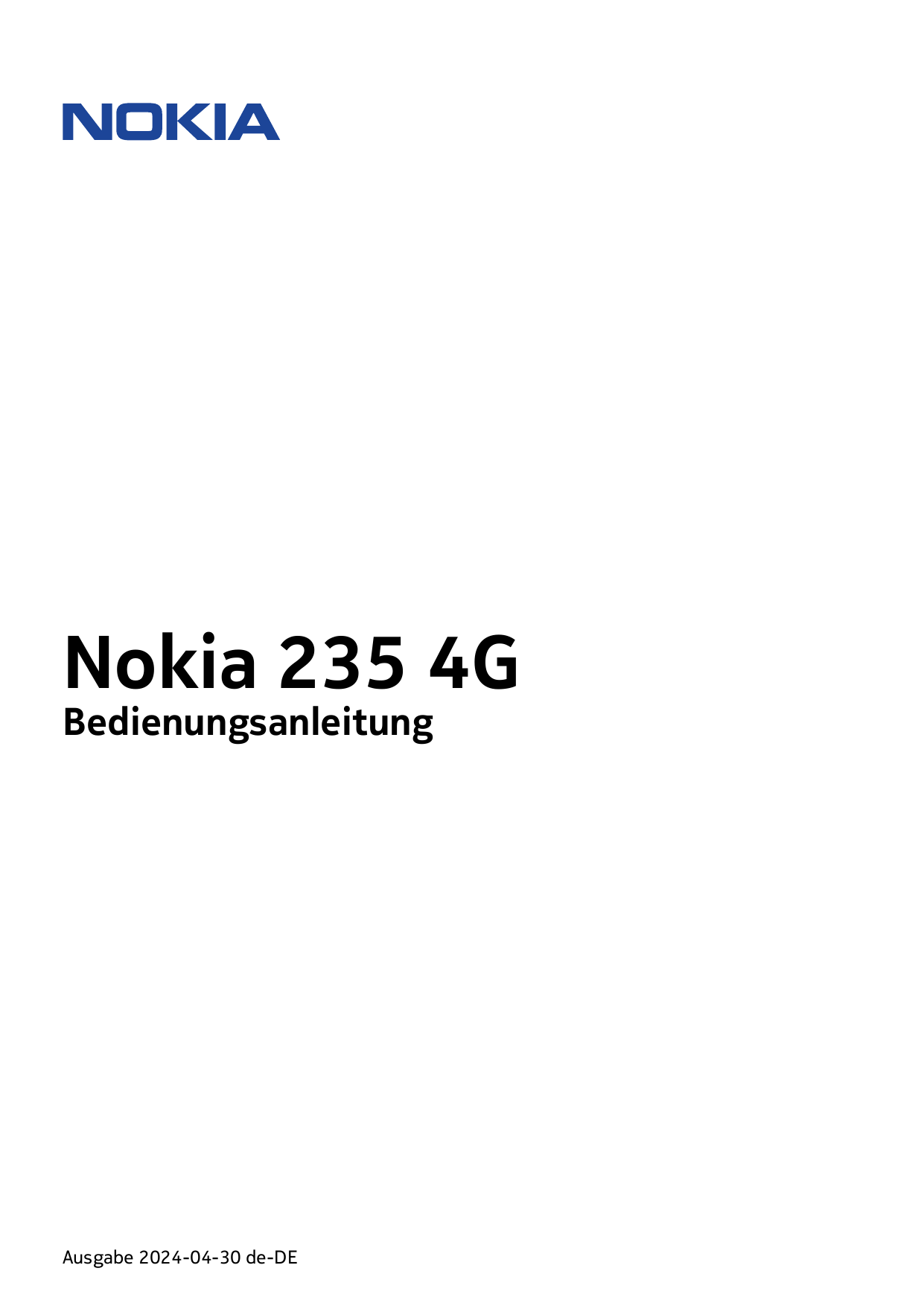 Nokia 235 4GBedienungsanleitungAusgabe 2024-04-30 de-DE