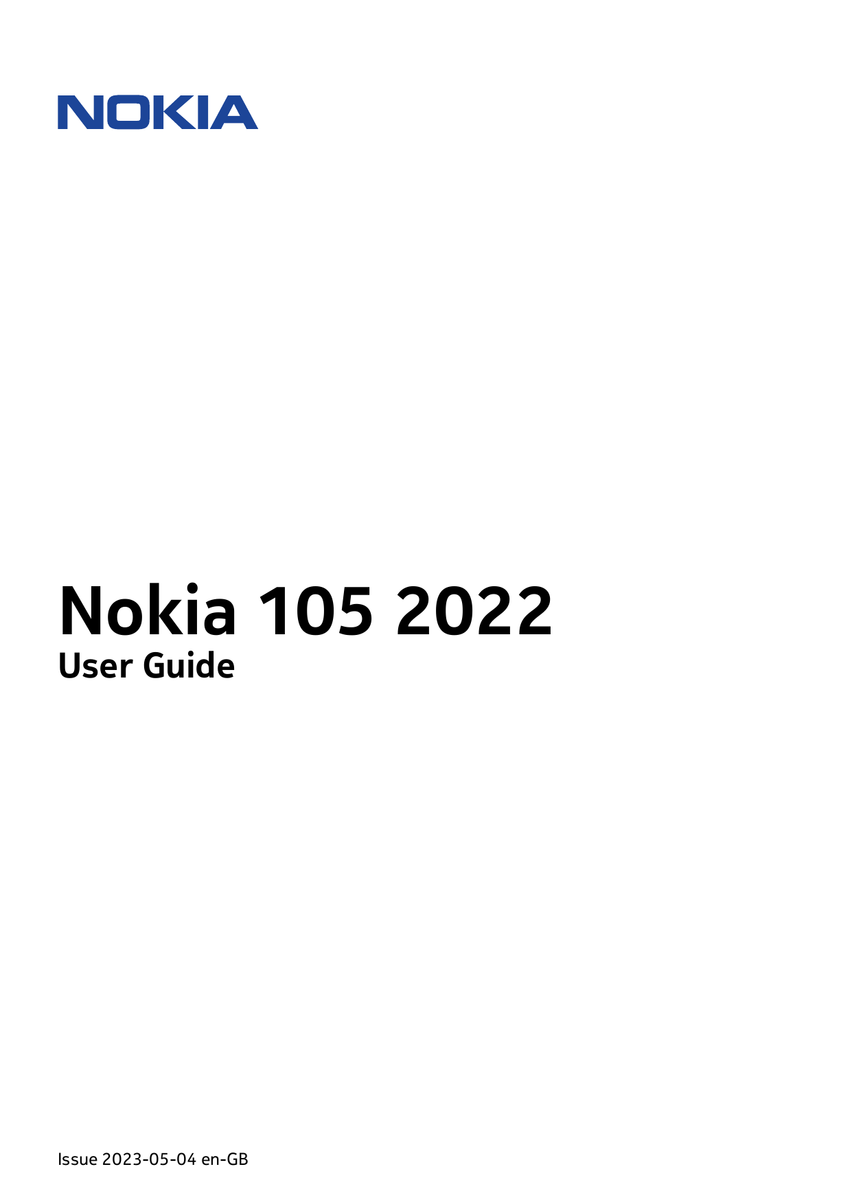 Nokia 105 2022User GuideIssue 2023-05-04 en-GB