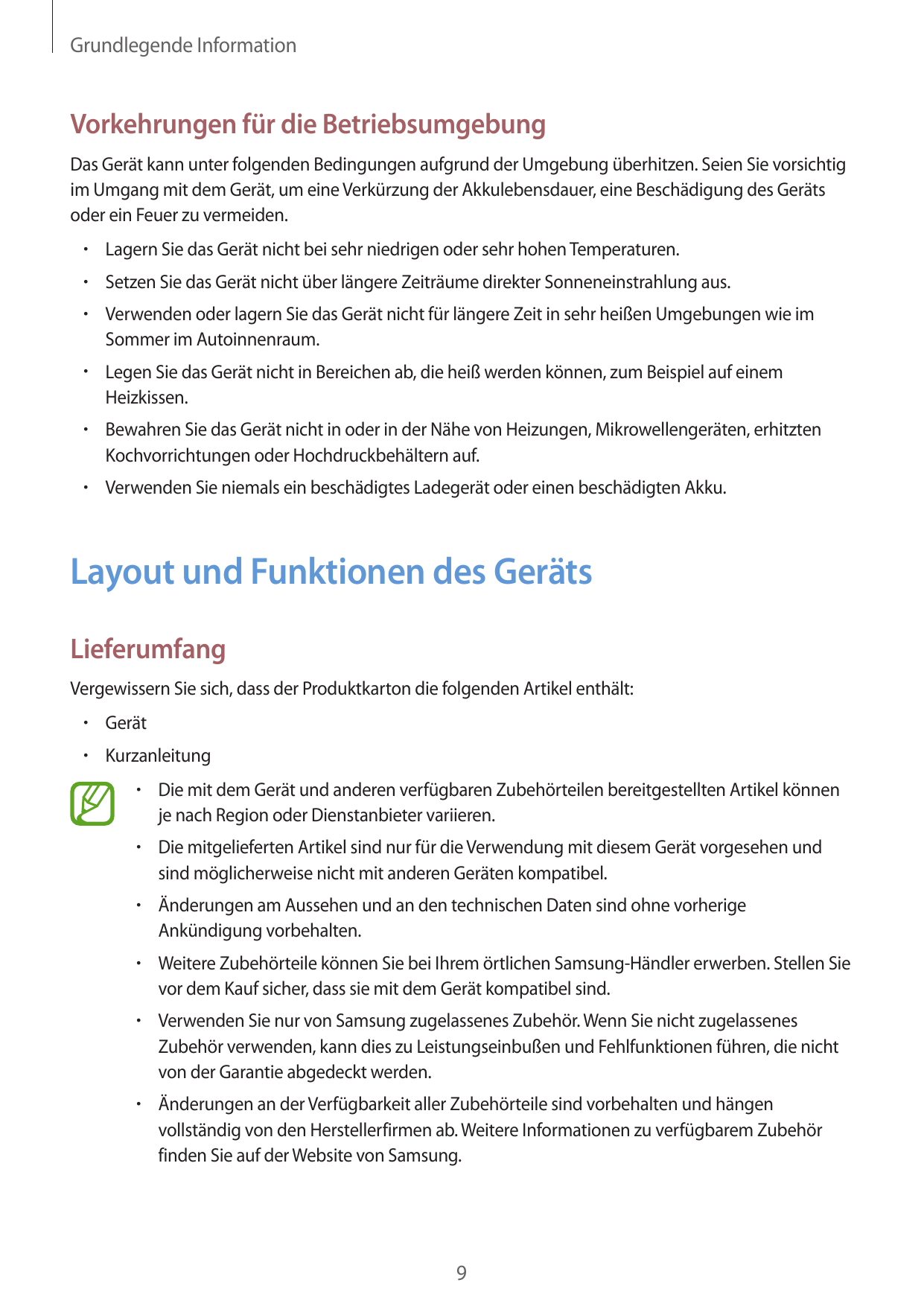 Grundlegende InformationVorkehrungen für die BetriebsumgebungDas Gerät kann unter folgenden Bedingungen aufgrund der Umgebung üb