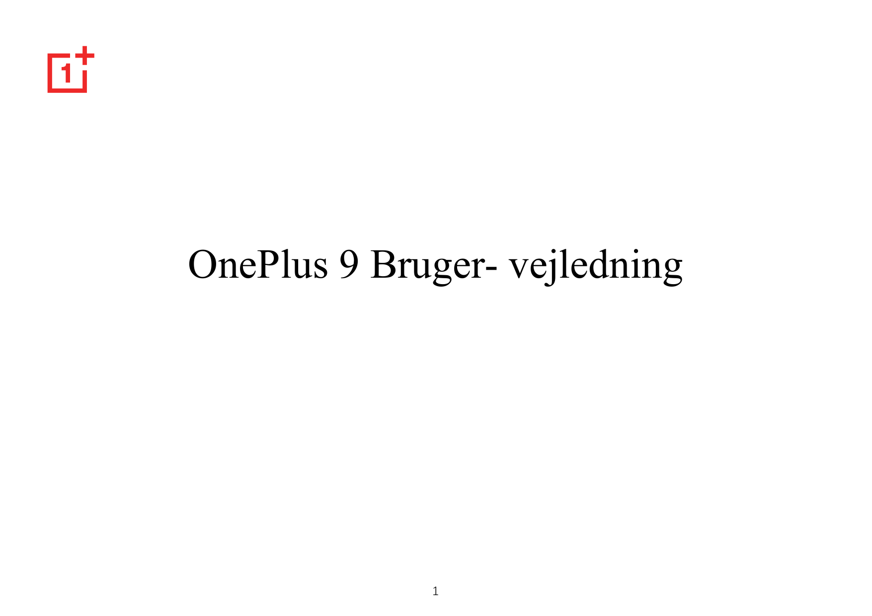 OnePlus 9 Bruger- vejledning1