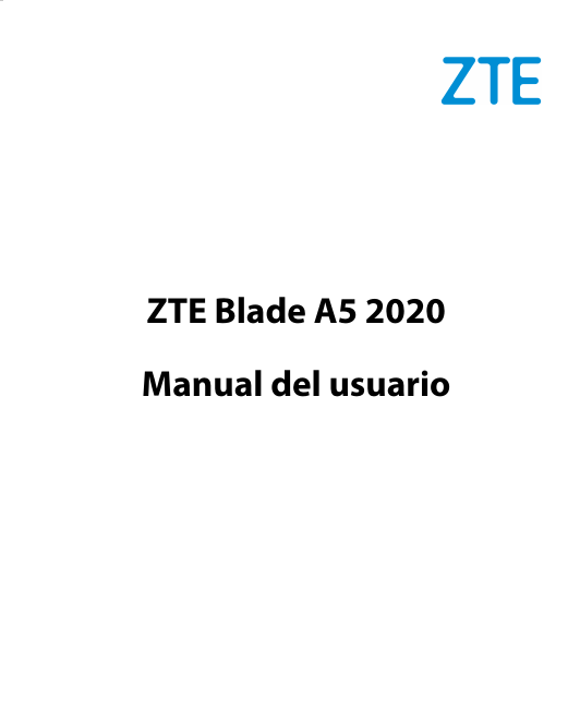 ZTE Blade A5 2020Manual del usuario