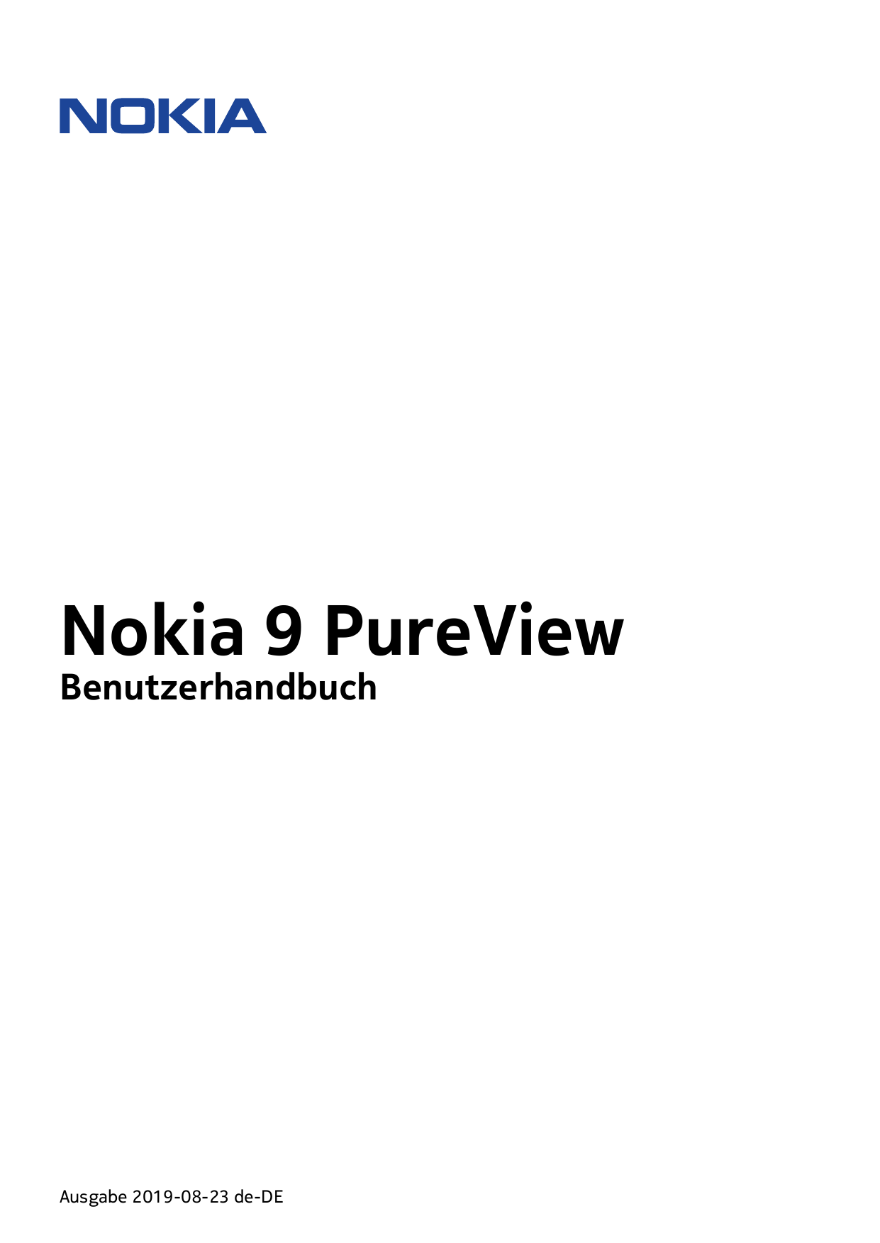 Nokia 9 PureViewBenutzerhandbuchAusgabe 2019-08-23 de-DE