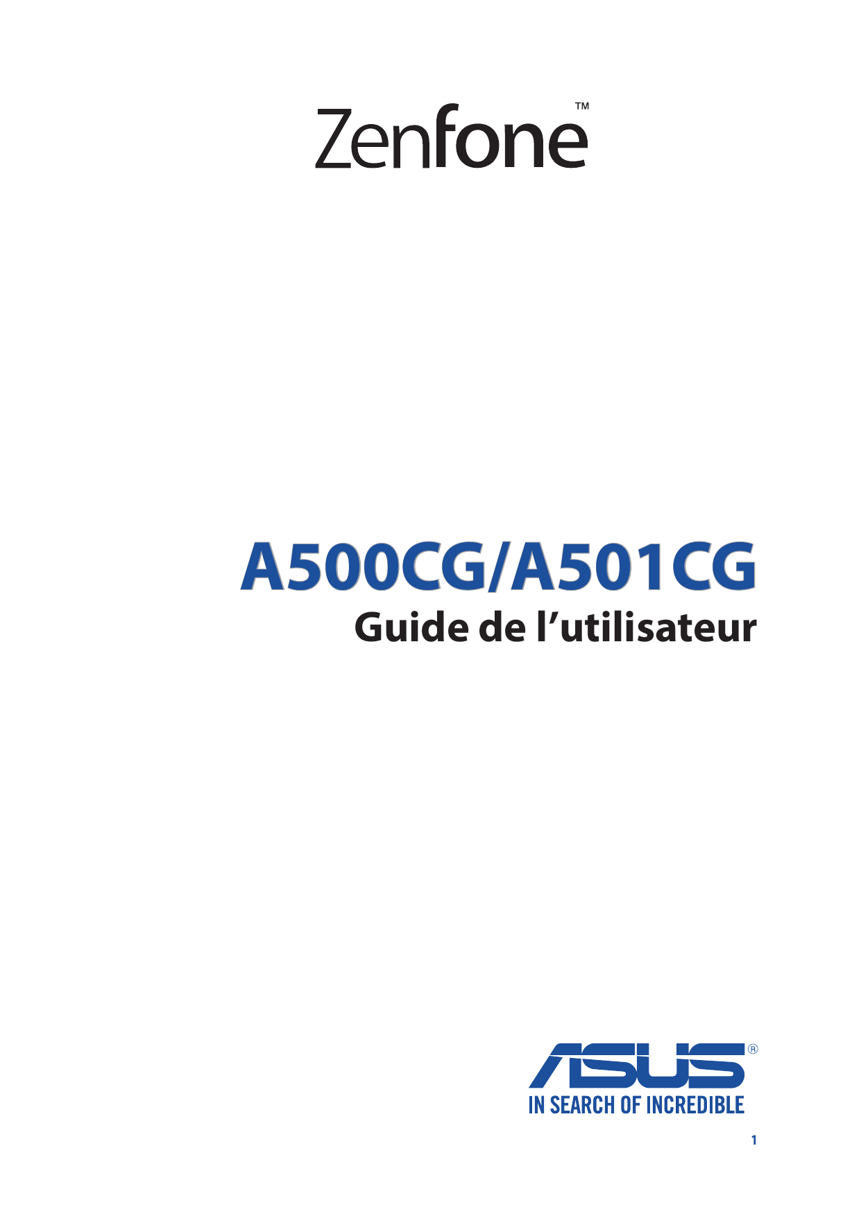 A500CG/A501CGGuide de l’utilisateur1