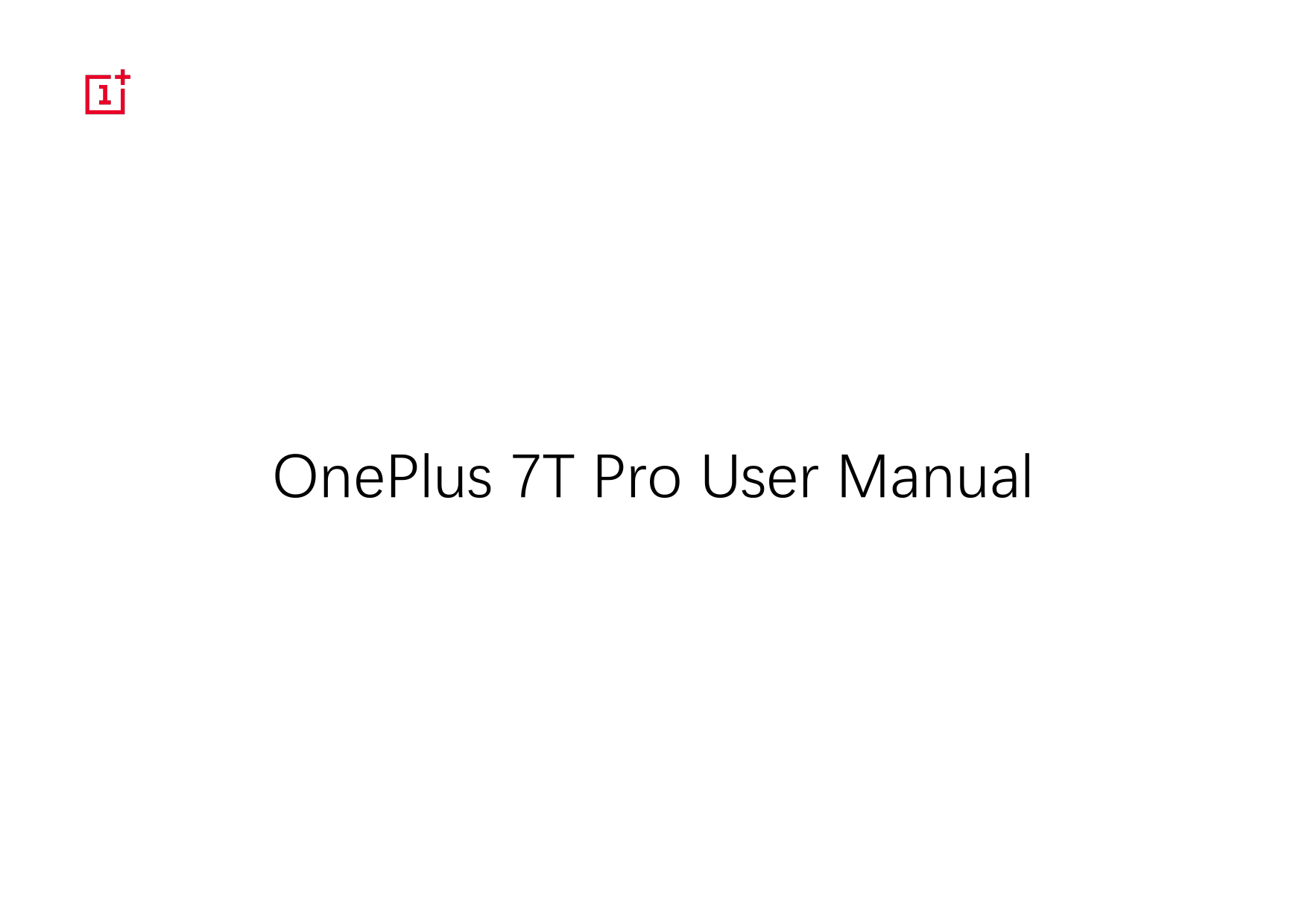 OnePlus 7T Pro User Manual