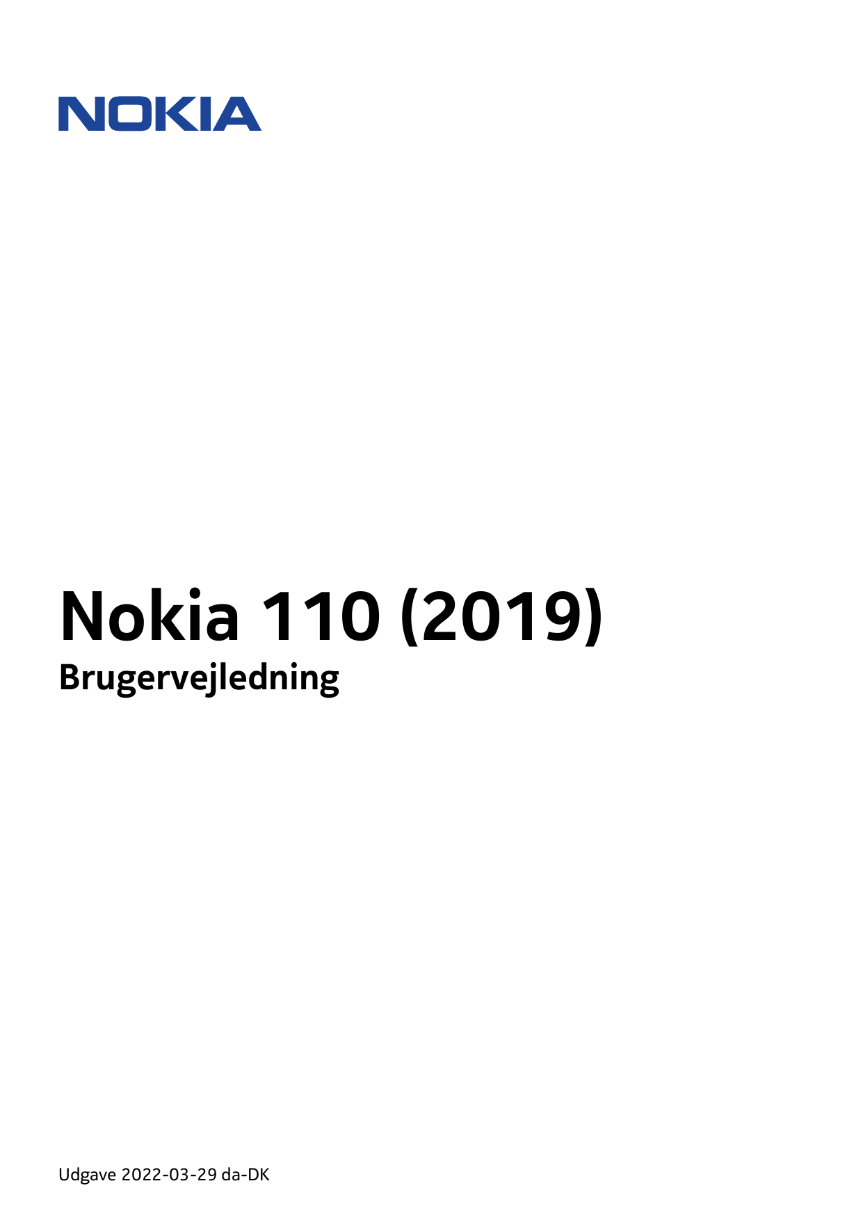 Nokia 110 (2019)BrugervejledningUdgave 2022-03-29 da-DK
