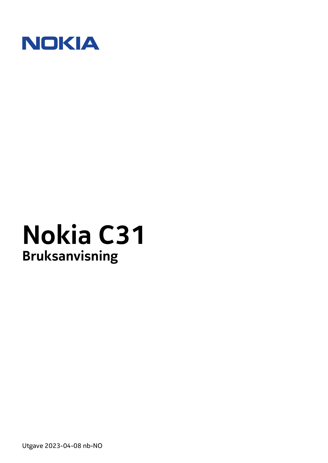 Nokia C31BruksanvisningUtgave 2023-04-08 nb-NO
