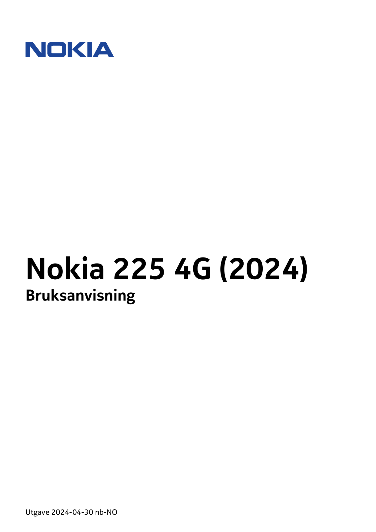 Nokia 225 4G (2024)BruksanvisningUtgave 2024-04-30 nb-NO