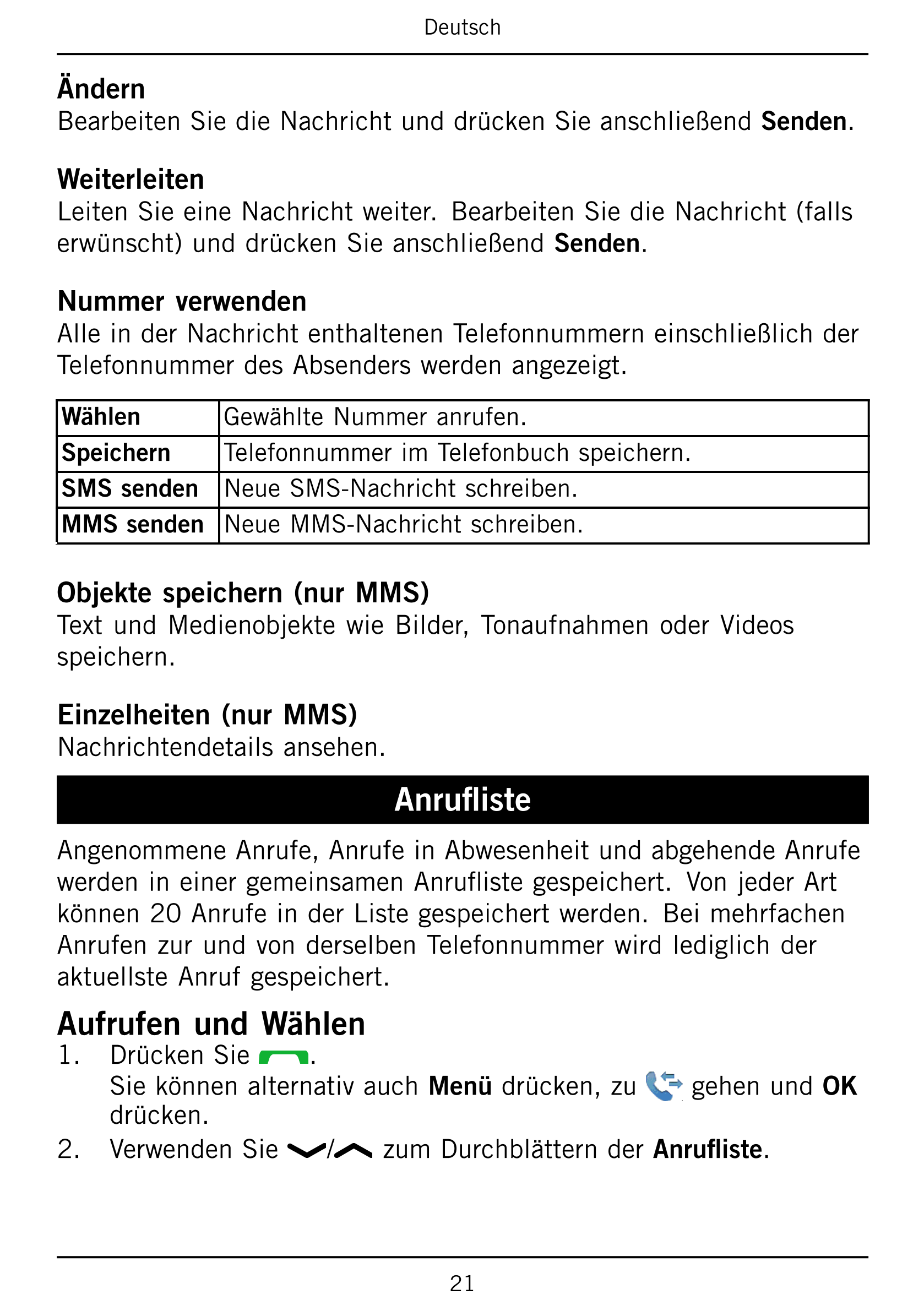 Deutsch
Ändern
Bearbeiten Sie die Nachricht und drücken Sie anschließend Senden.
Weiterleiten
Leiten Sie eine Nachricht weiter. 