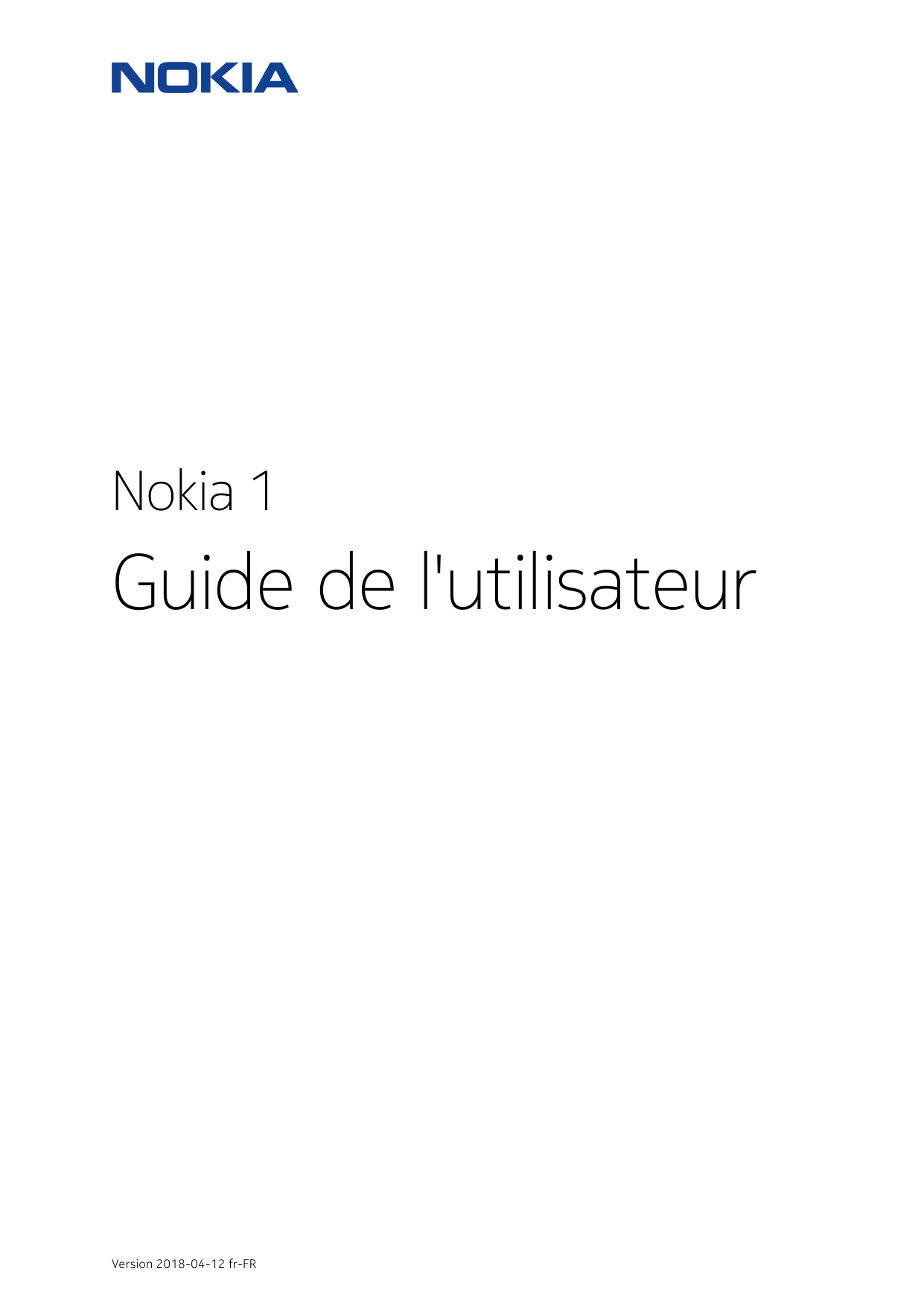 Nokia 1Guide de l'utilisateurVersion 2018-04-12 fr-FR