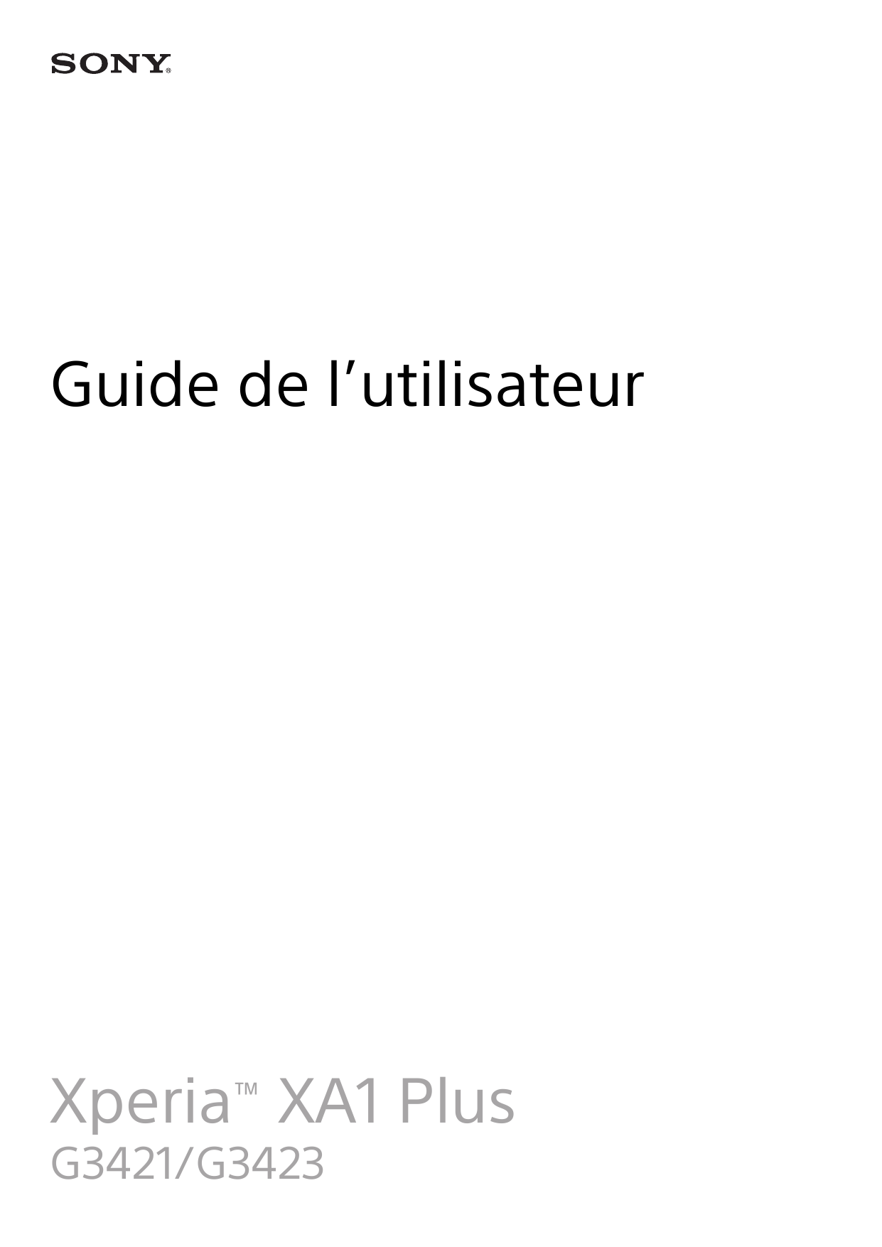 Guide de l’utilisateurXperia™ XA1 PlusG3421/G3423