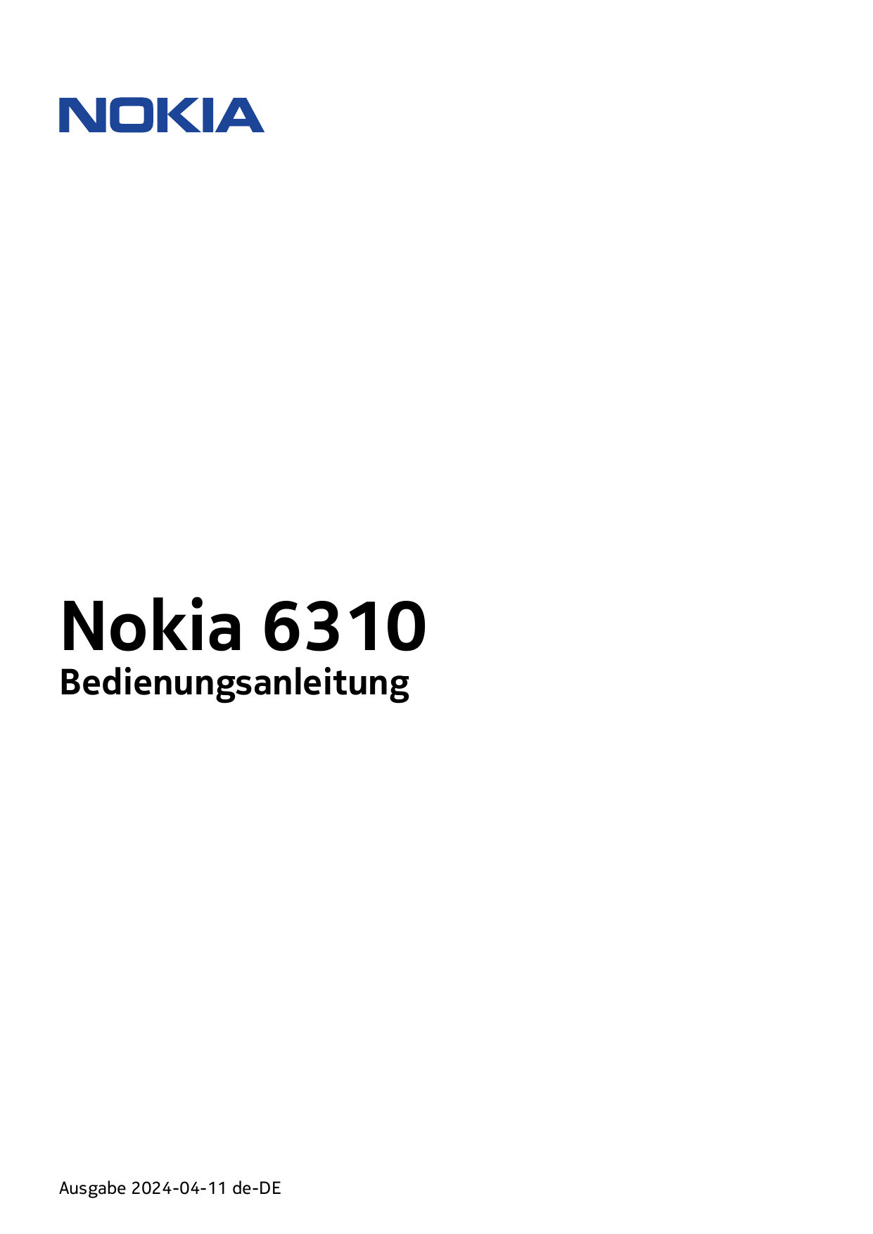 Nokia 6310BedienungsanleitungAusgabe 2024-04-11 de-DE