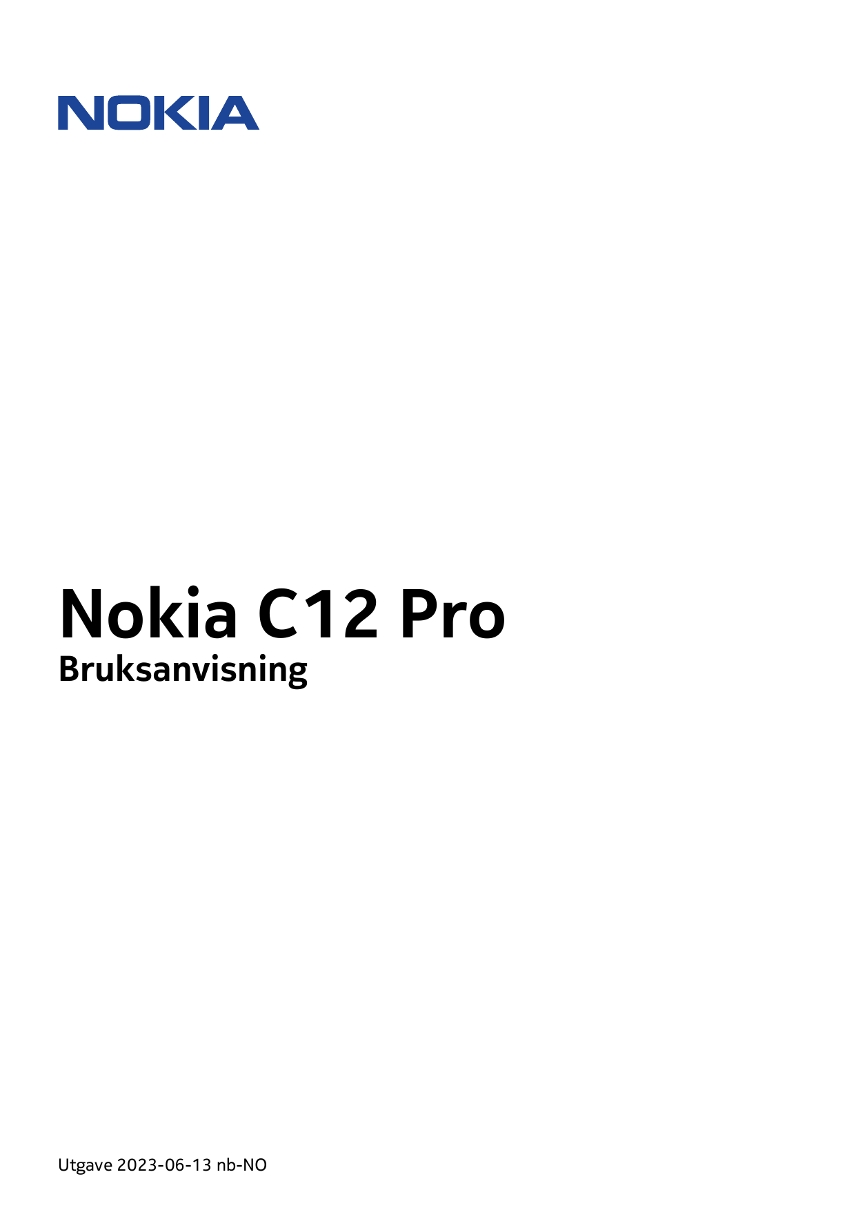 Nokia C12 ProBruksanvisningUtgave 2023-06-13 nb-NO