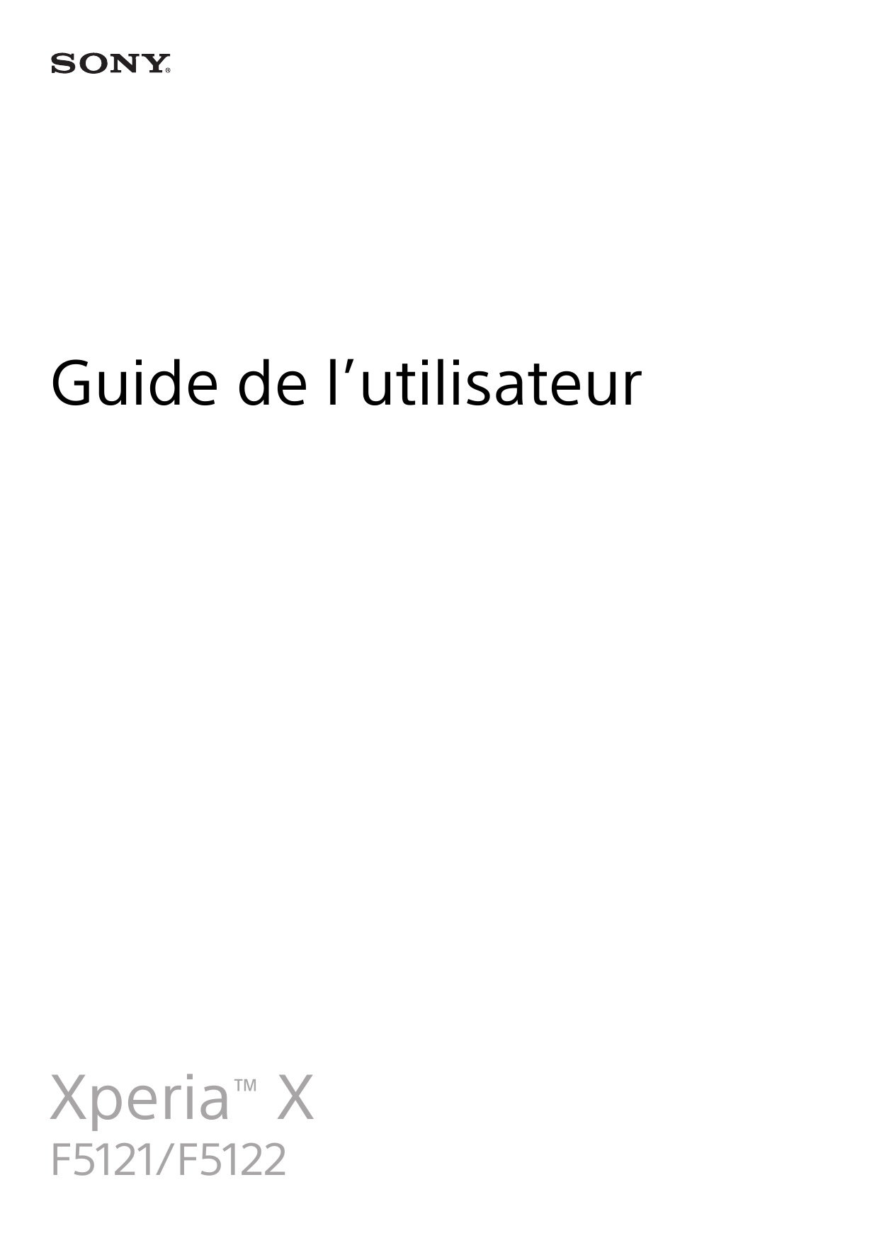Guide de l’utilisateurXperia™ XF5121/F5122