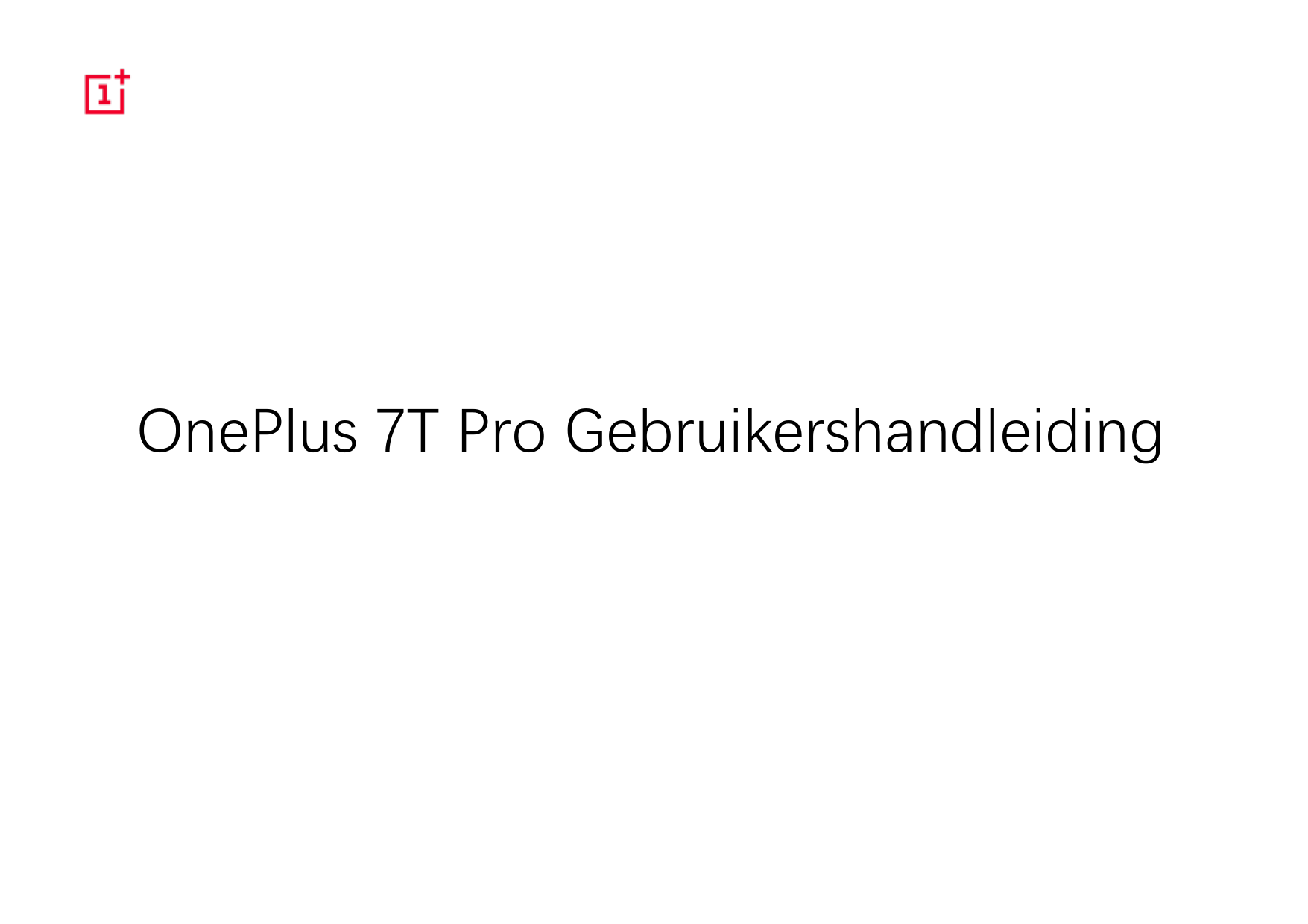 OnePlus 7T Pro Gebruikershandleiding