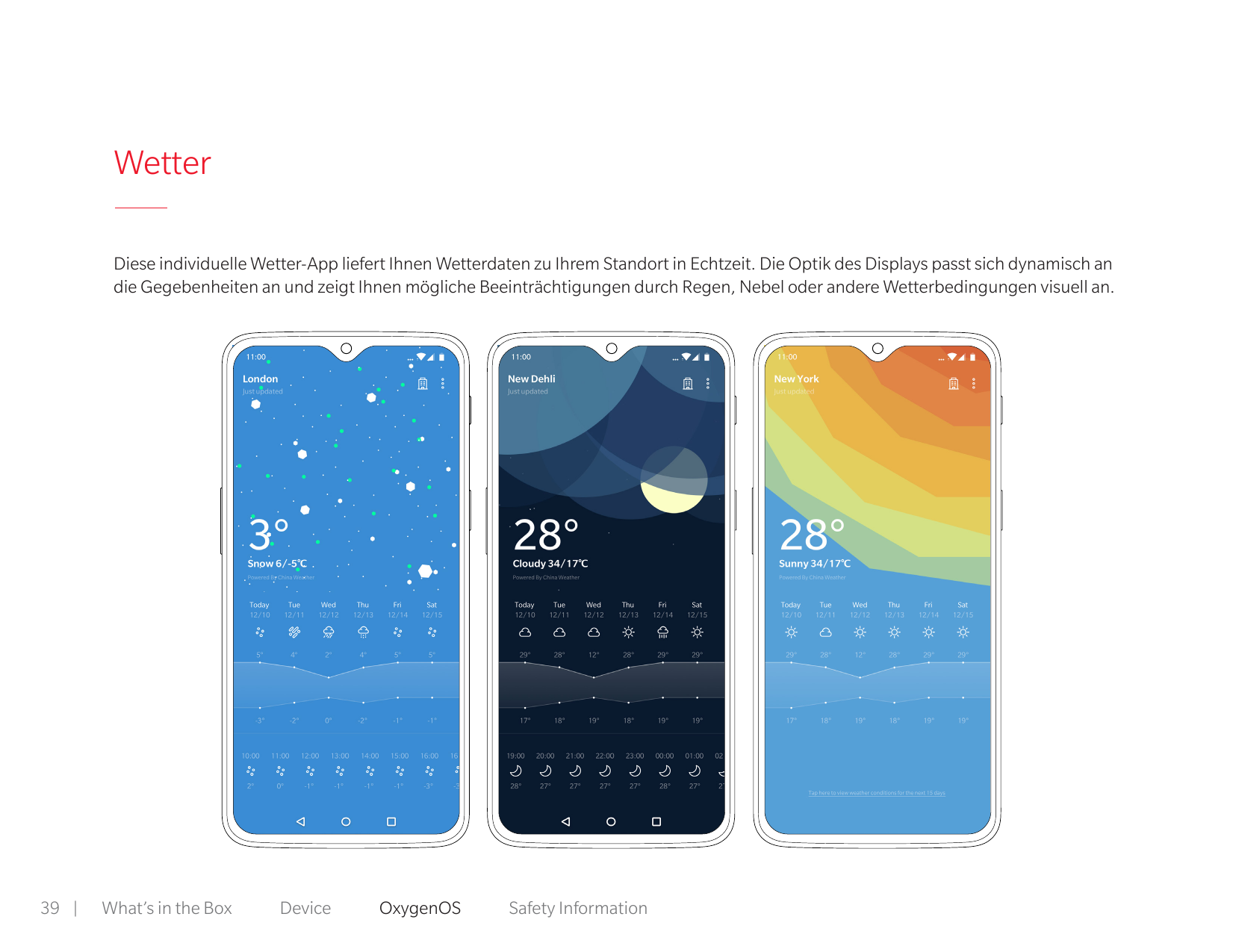 WetterDiese individuelle Wetter-App liefert Ihnen Wetterdaten zu Ihrem Standort in Echtzeit. Die Optik des Displays passt sich d