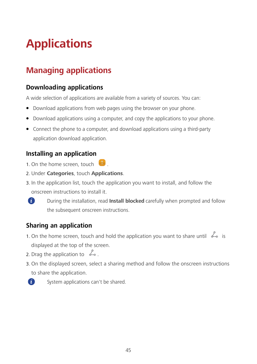 ApplicationsManaging applicationsDownloading applicationsA wide selection of applications are available from a variety of source