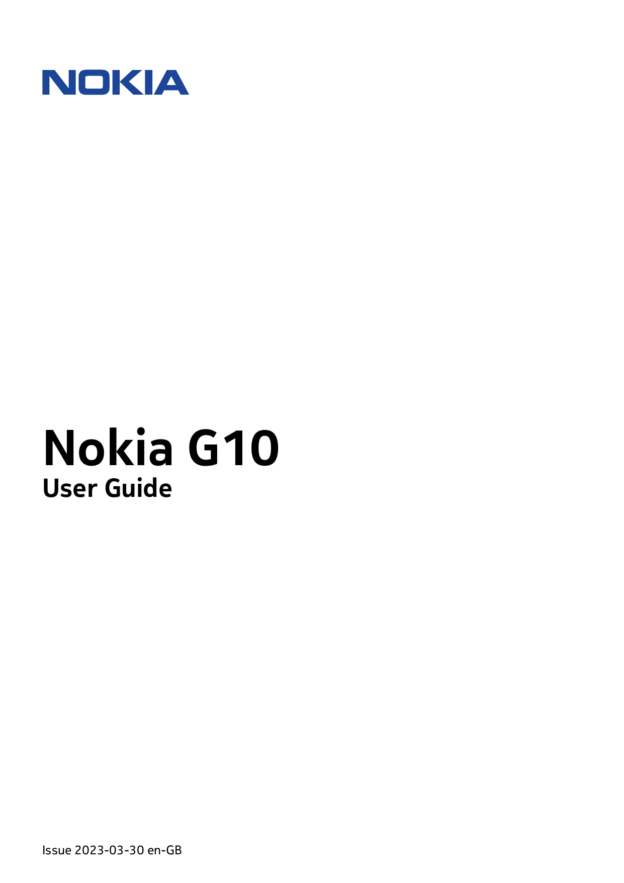 Nokia G10User GuideIssue 2023-03-30 en-GB