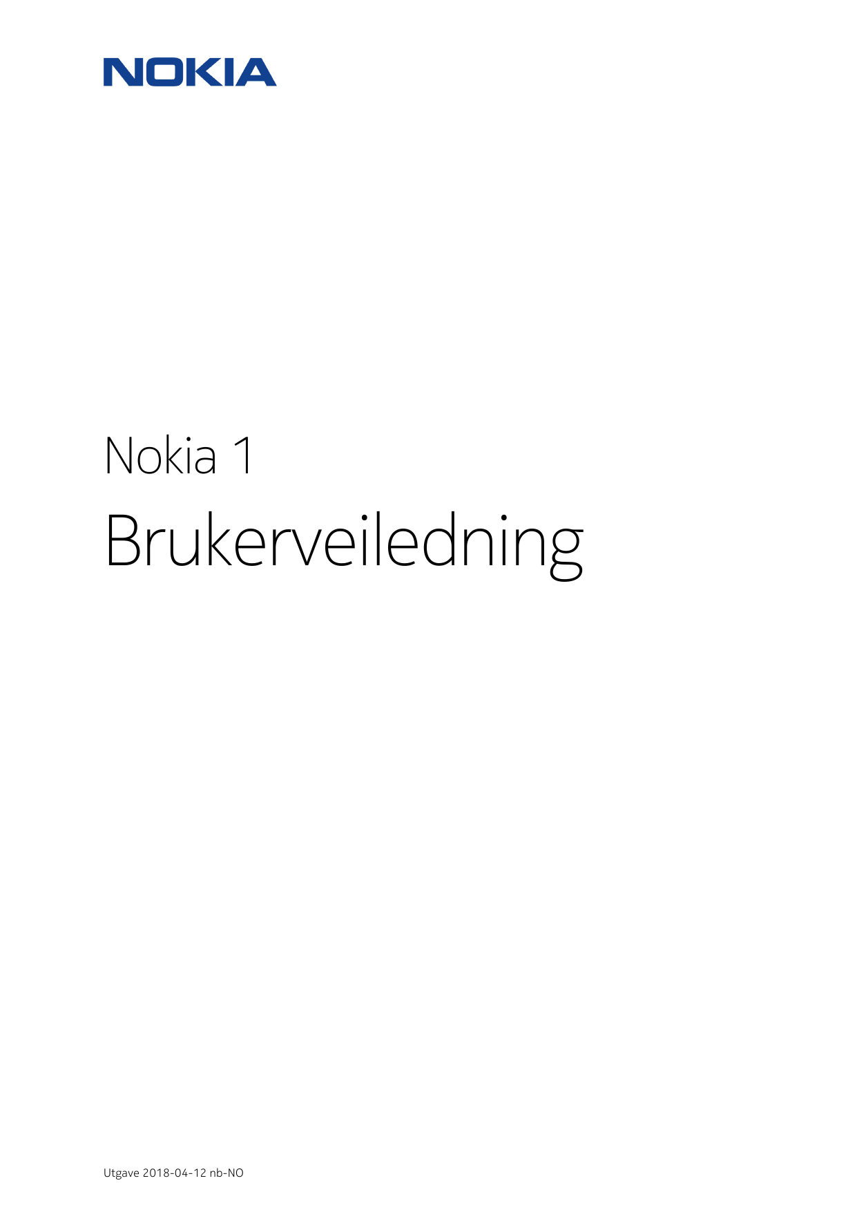 Nokia 1BrukerveiledningUtgave 2018-04-12 nb-NO