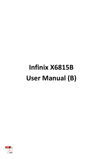 Infinix X6815BUser Manual (B)