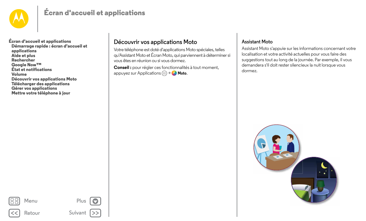 Écran d'accueil et applicationsÉcran d'accueil et applicationsDémarrage rapide : écran d'accueil etapplicationsAide et plusReche