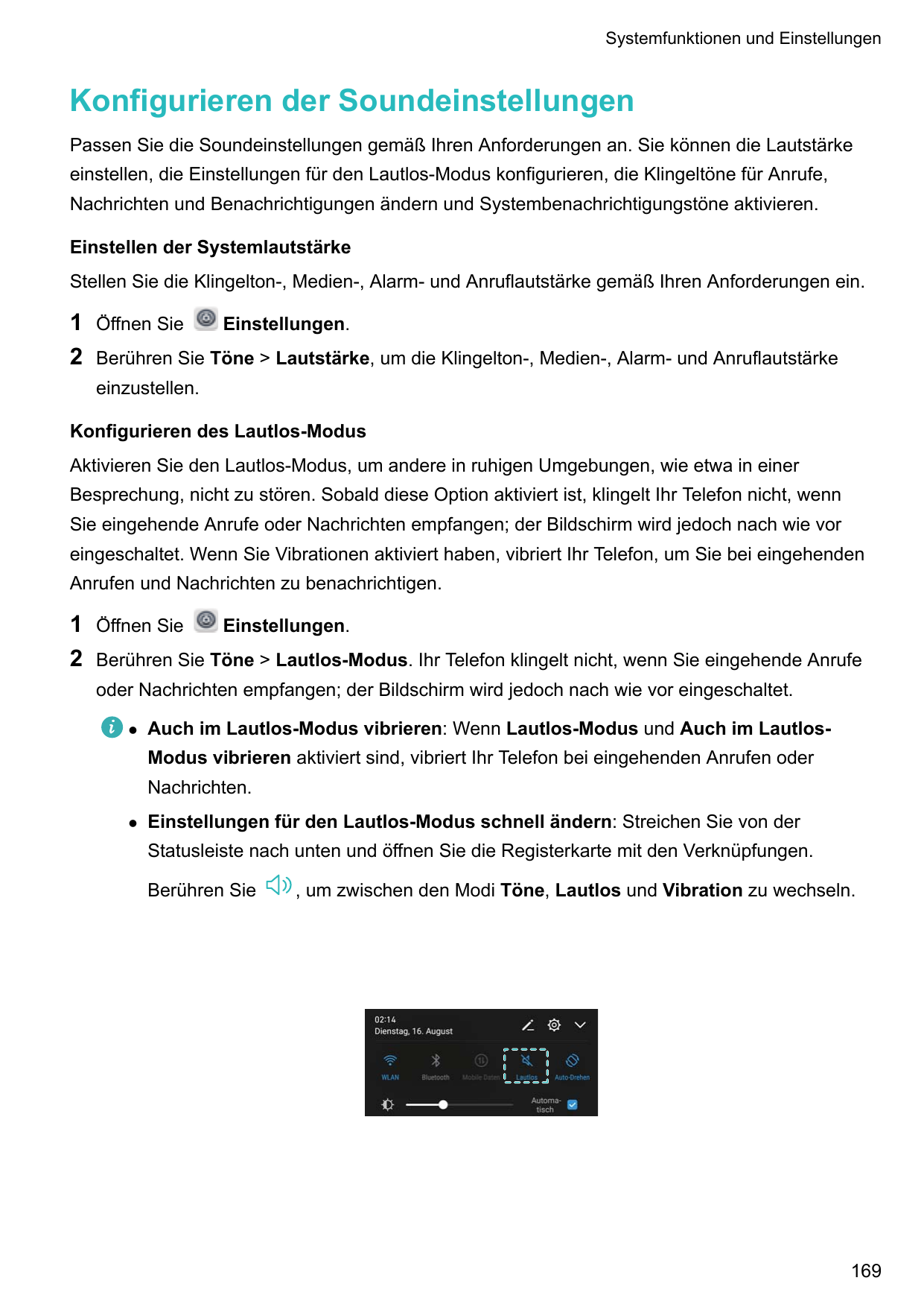 Systemfunktionen und EinstellungenKonfigurieren der SoundeinstellungenPassen Sie die Soundeinstellungen gemäß Ihren Anforderunge