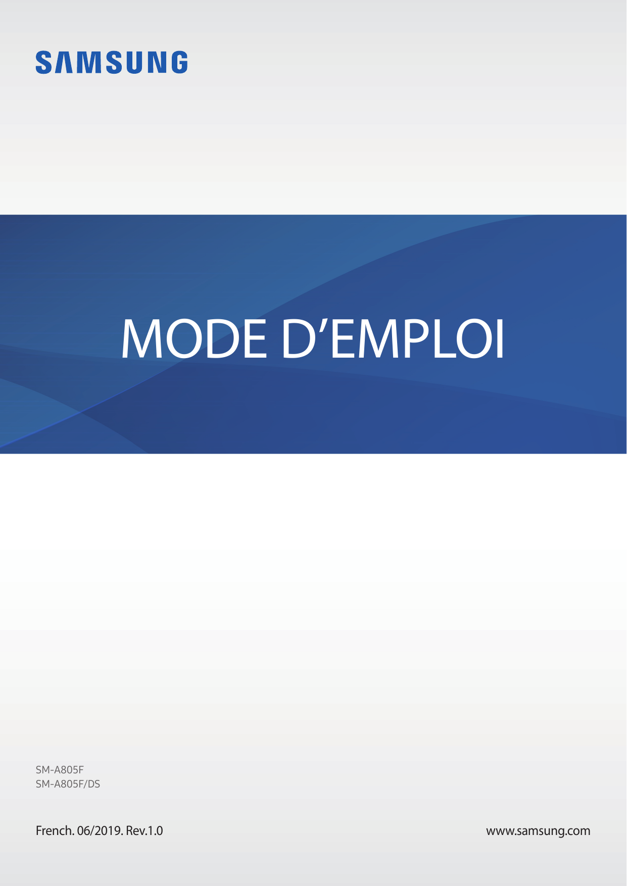 MODE D’EMPLOISM-A805FSM-A805F/DSFrench. 06/2019. Rev.1.0www.samsung.com