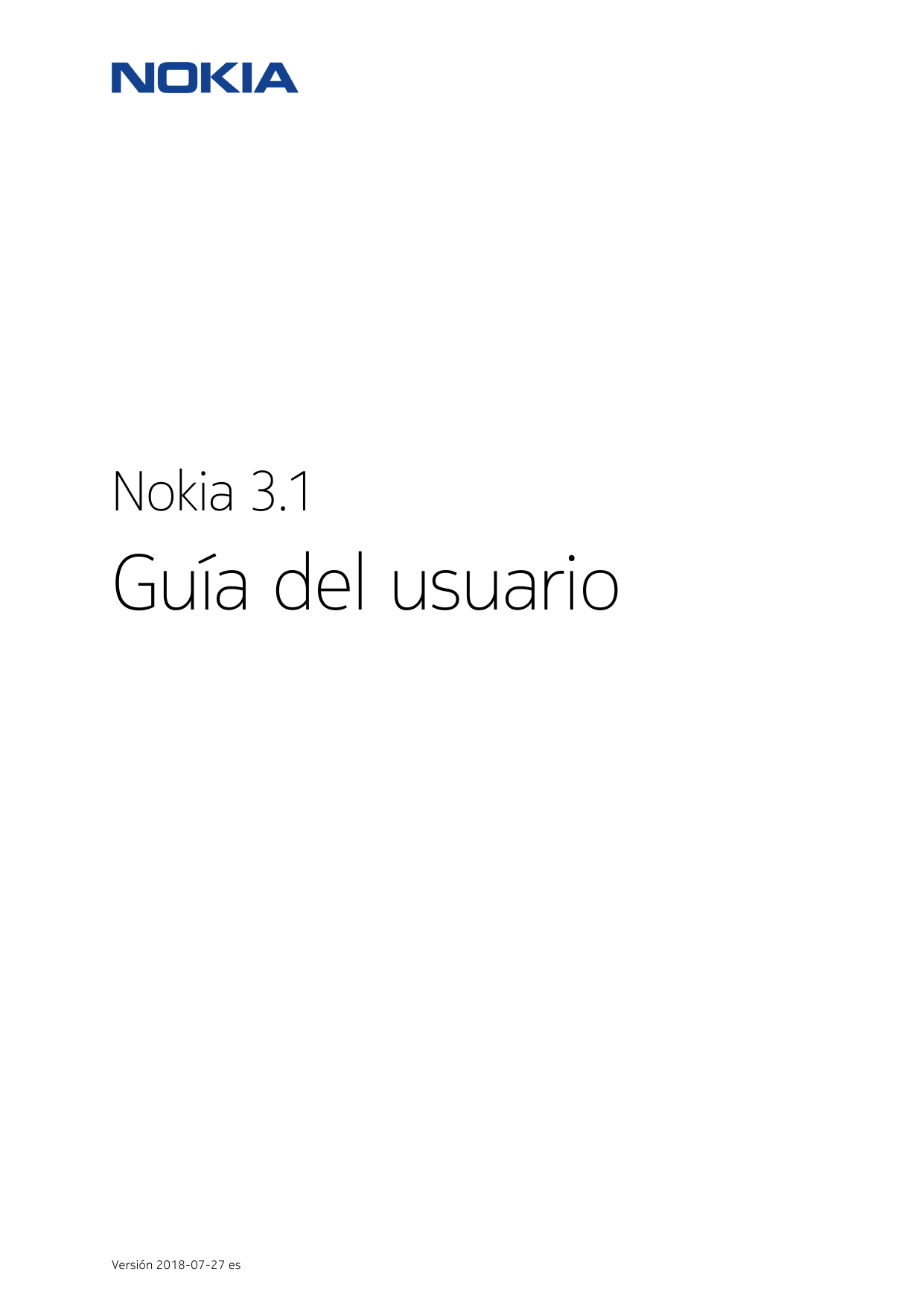 Nokia 3.1Guía del usuarioVersión 2018-07-27 es