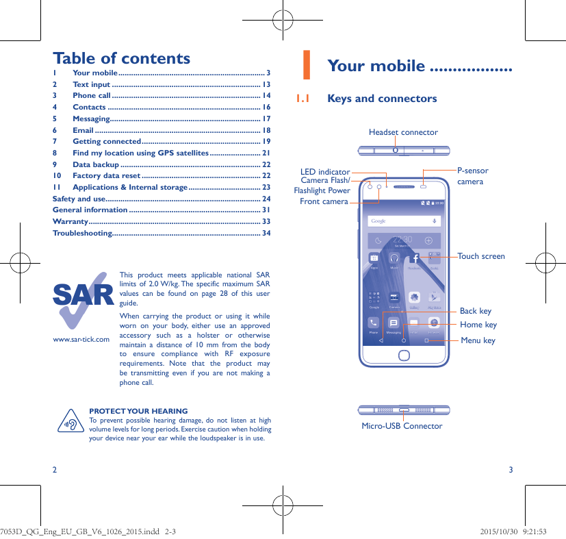 Table of contents1Your mobile��������������������������������������������������������������������� 32Text input�����������������