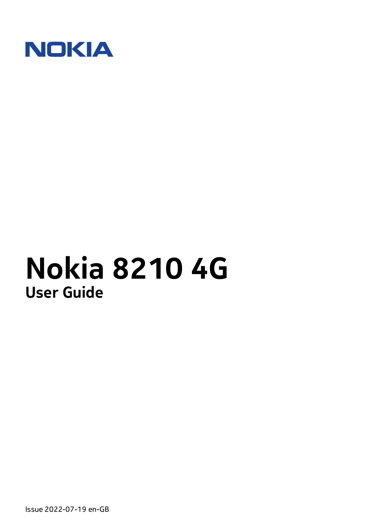 Nokia 8210 4GUser GuideIssue 2022-07-19 en-GB