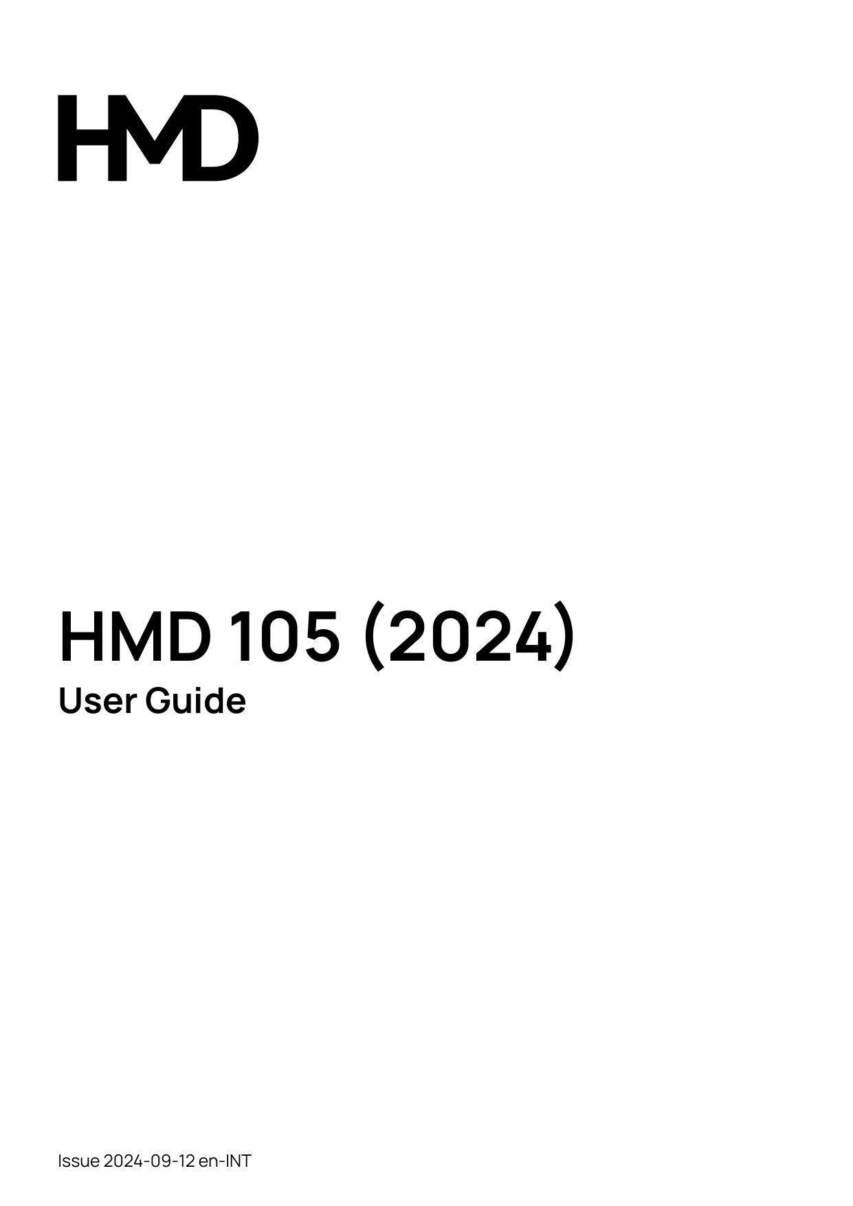 HMD 105 (2024)User GuideIssue 2024-09-12 en-INT