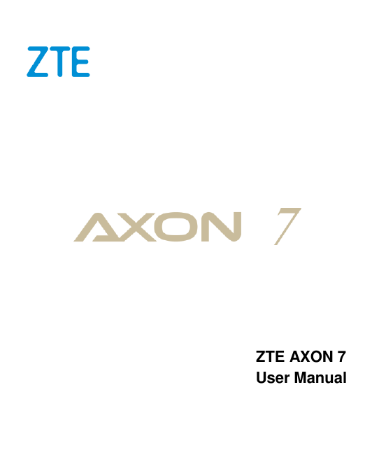 ZTE AXON 7User Manual1