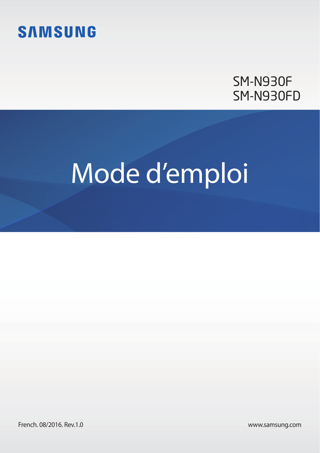 SM-N930FSM-N930FDMode d’emploiFrench. 08/2016. Rev.1.0www.samsung.com