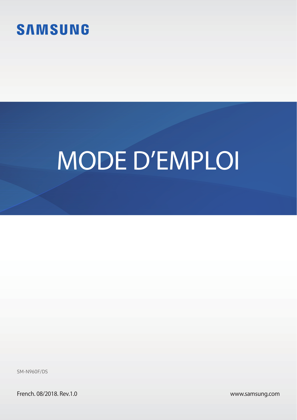 MODE D’EMPLOISM-N960F/DSFrench. 08/2018. Rev.1.0www.samsung.com