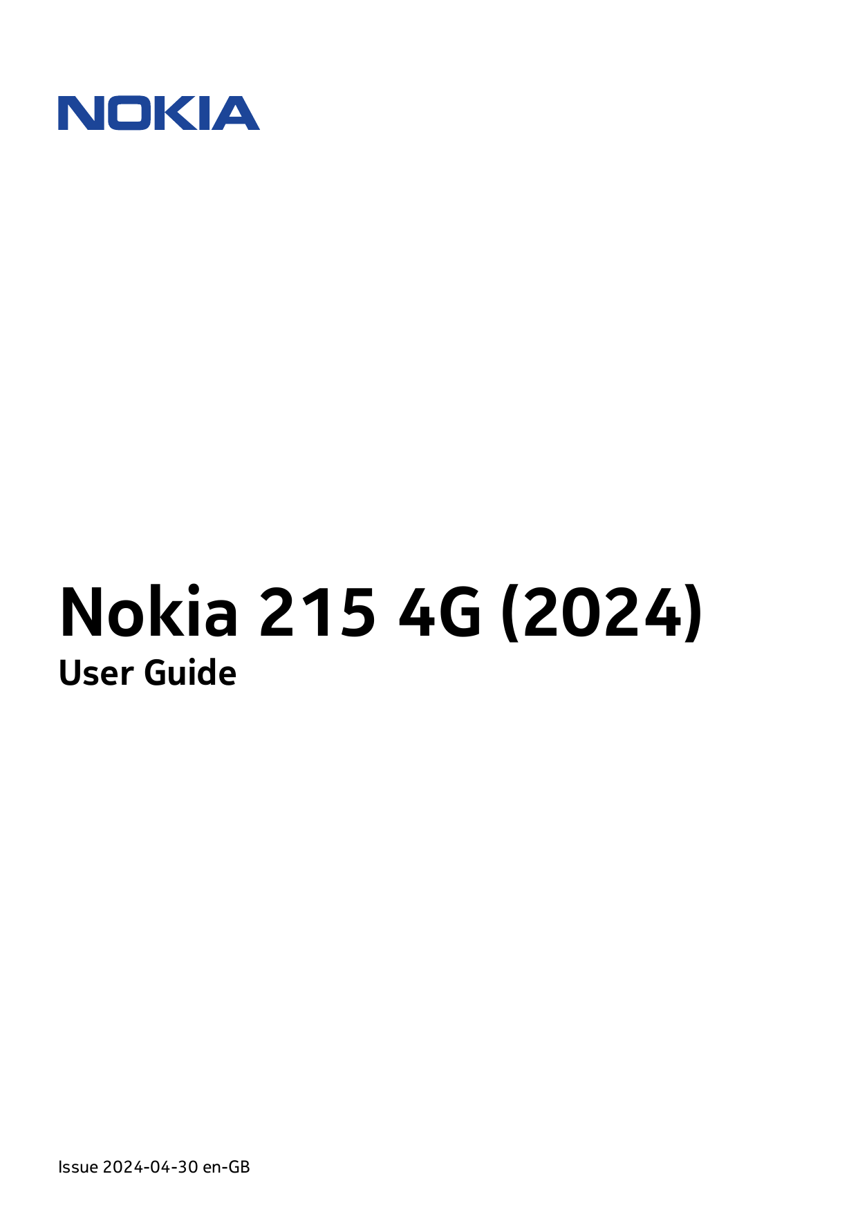 Nokia 215 4G (2024)User GuideIssue 2024-04-30 en-GB
