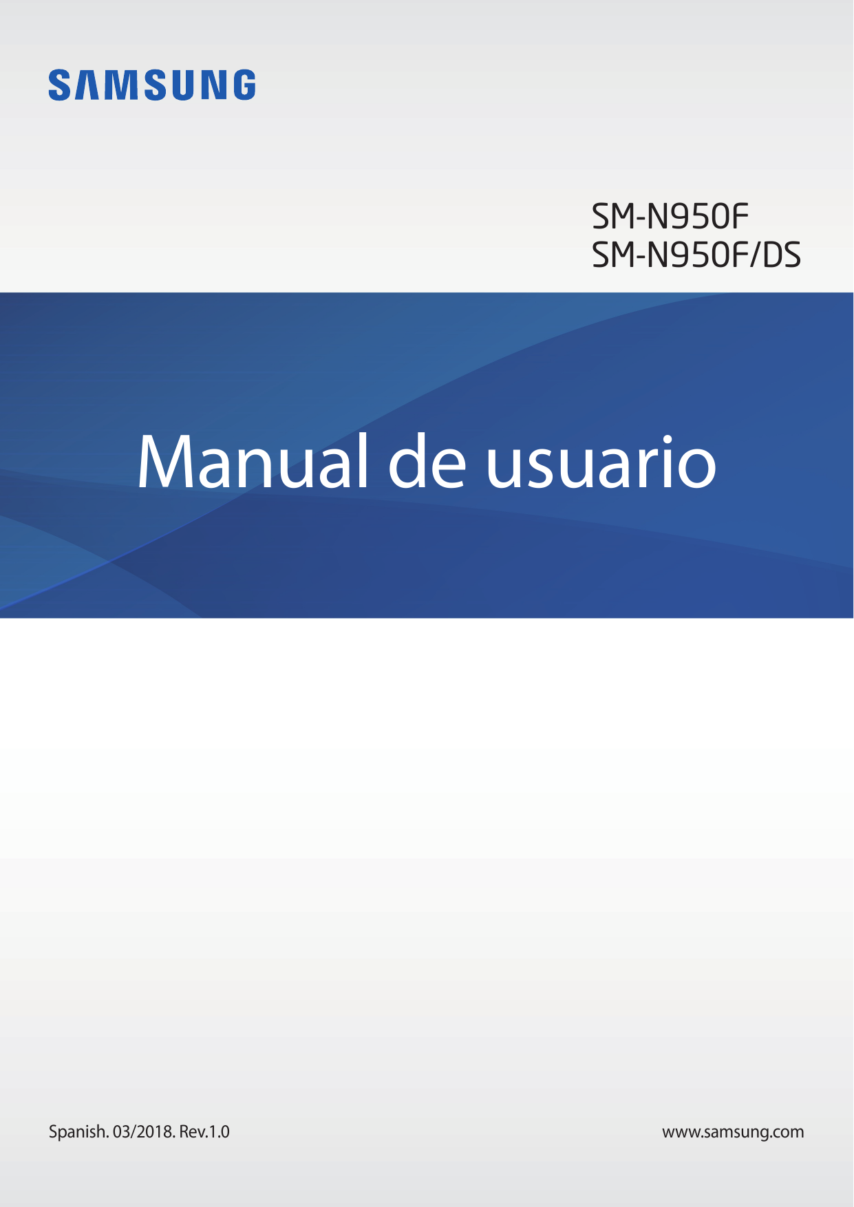 SM-N950FSM-N950F/DSManual de usuarioSpanish. 03/2018. Rev.1.0www.samsung.com