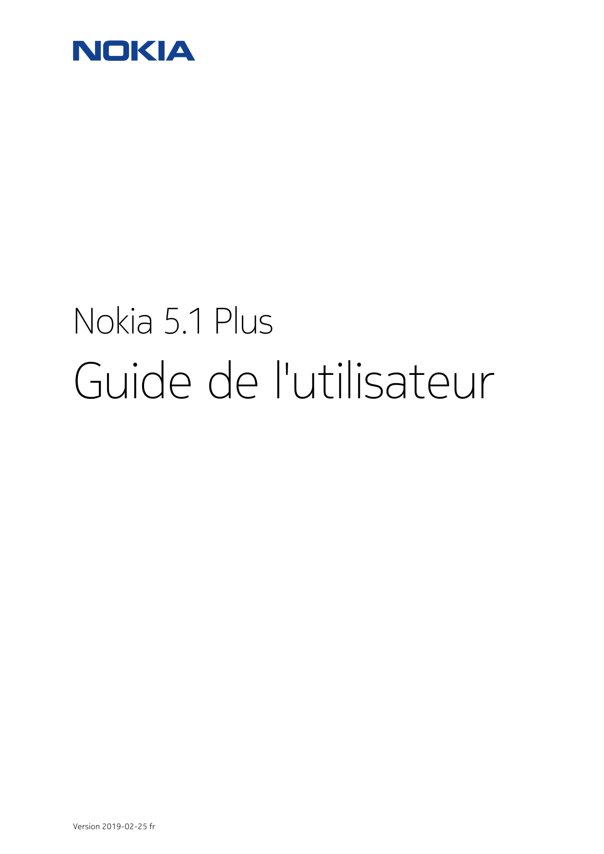 Nokia 5.1 PlusGuide de l'utilisateurVersion 2019-02-25 fr