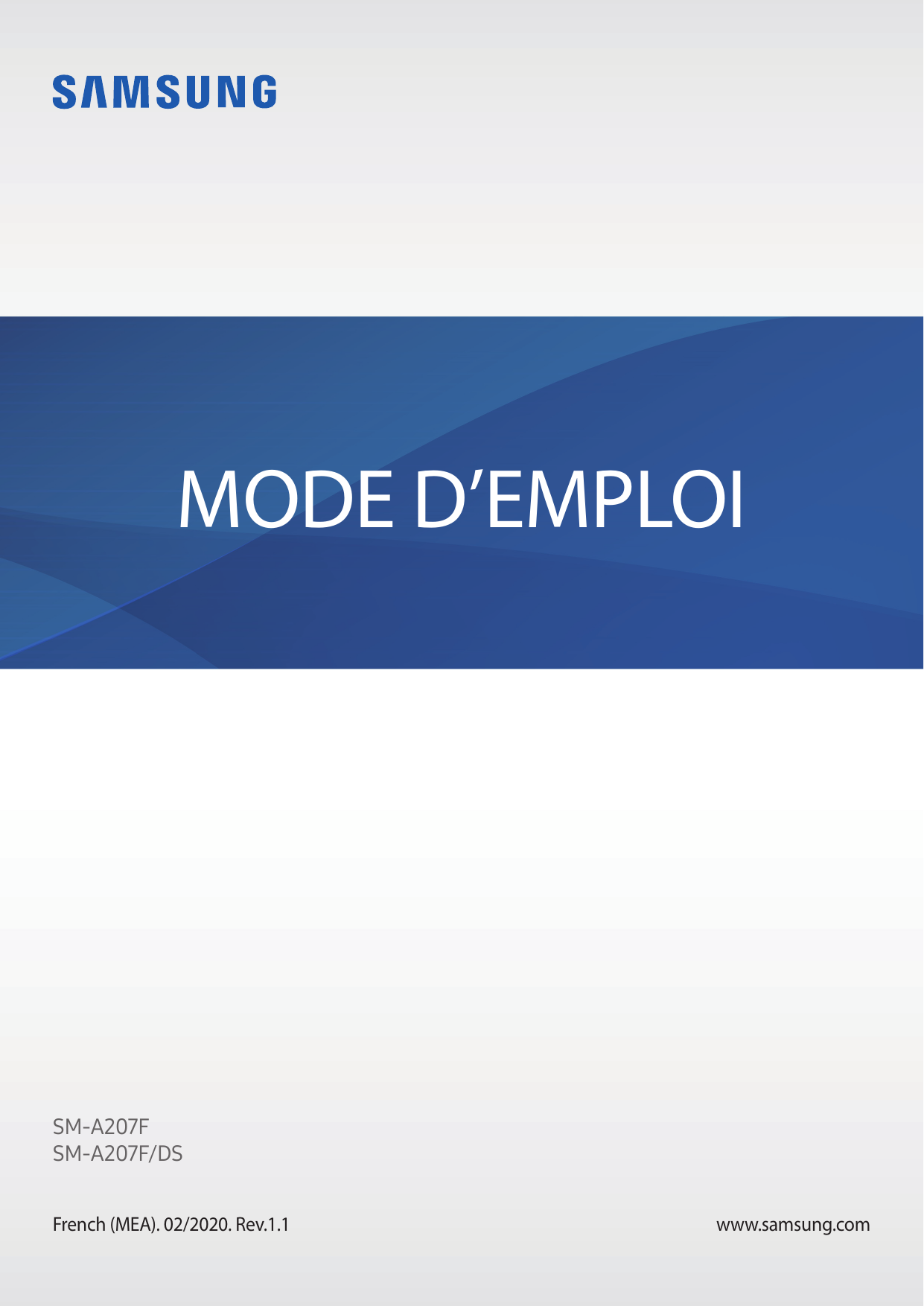 MODE D’EMPLOISM-A207FSM-A207F/DSFrench (MEA). 02/2020. Rev.1.1www.samsung.com