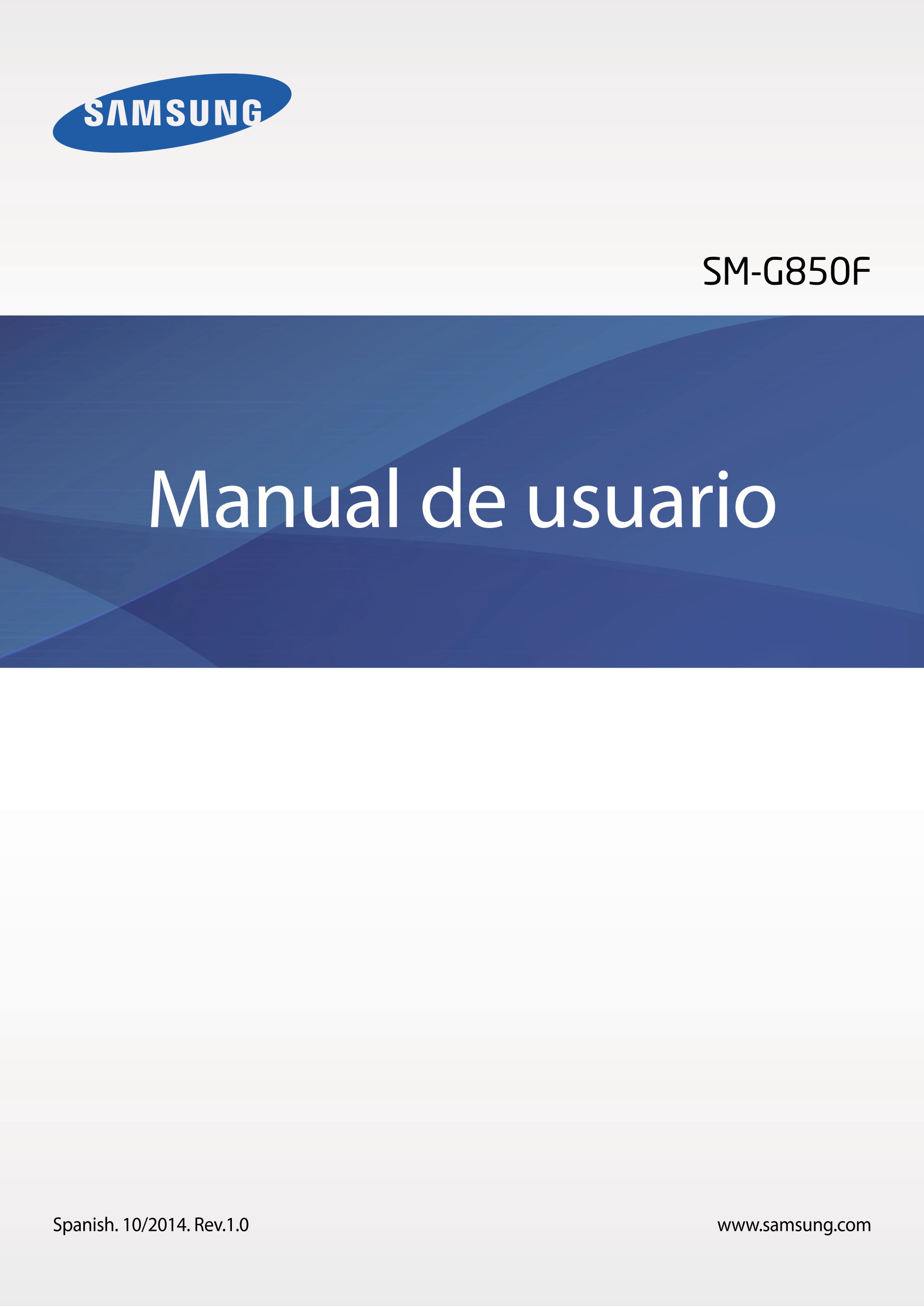 SM-G850F
Manual de usuario
Spanish. 10/2014. Rev.1.0 www.samsung.com