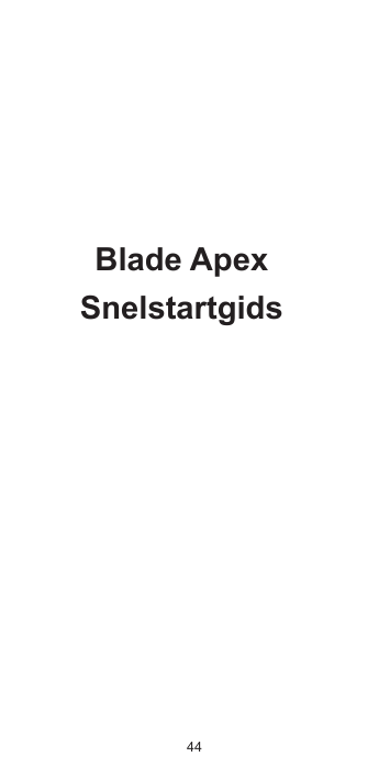 Blade ApexSnelstartgids44