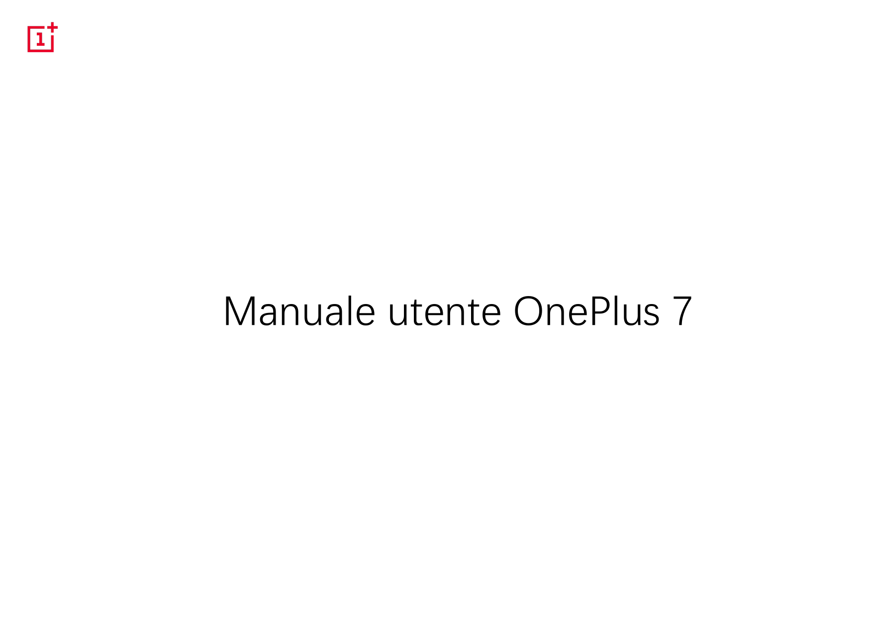 Manuale utente OnePlus 7