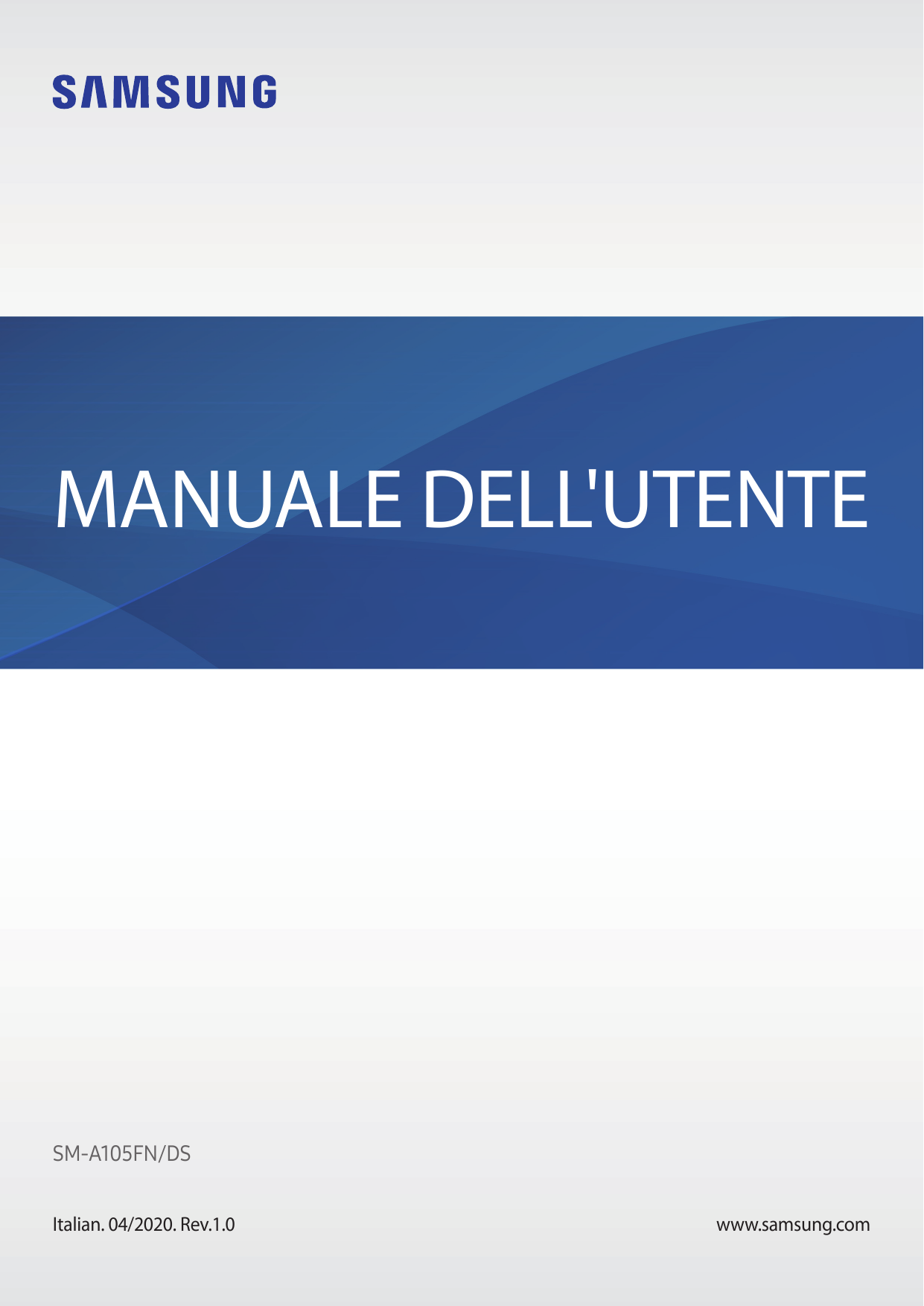 MANUALE DELL'UTENTESM-A105FN/DSItalian. 04/2020. Rev.1.0www.samsung.com