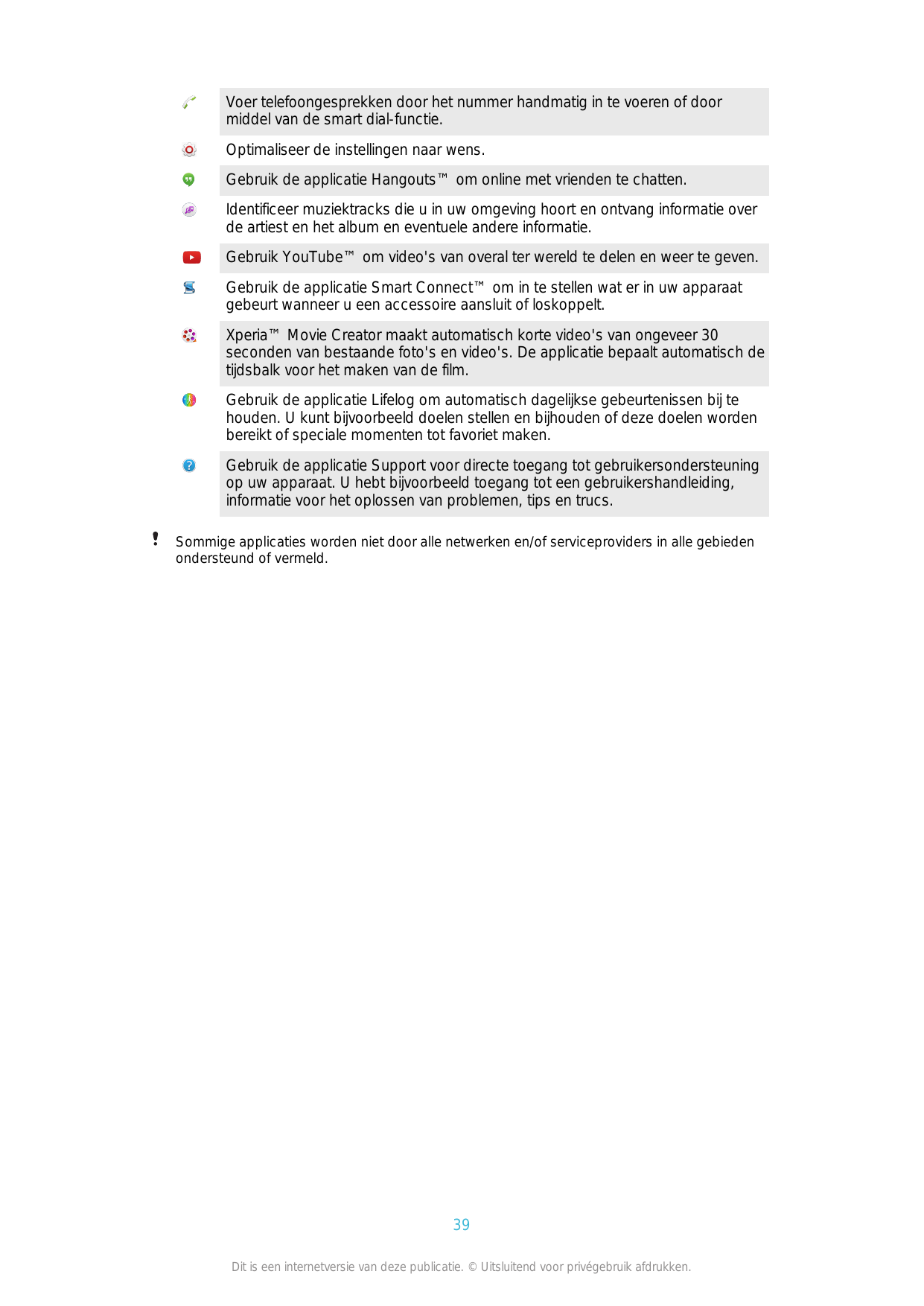 Voer telefoongesprekken door het nummer handmatig in te voeren of doormiddel van de smart dial-functie.Optimaliseer de instellin