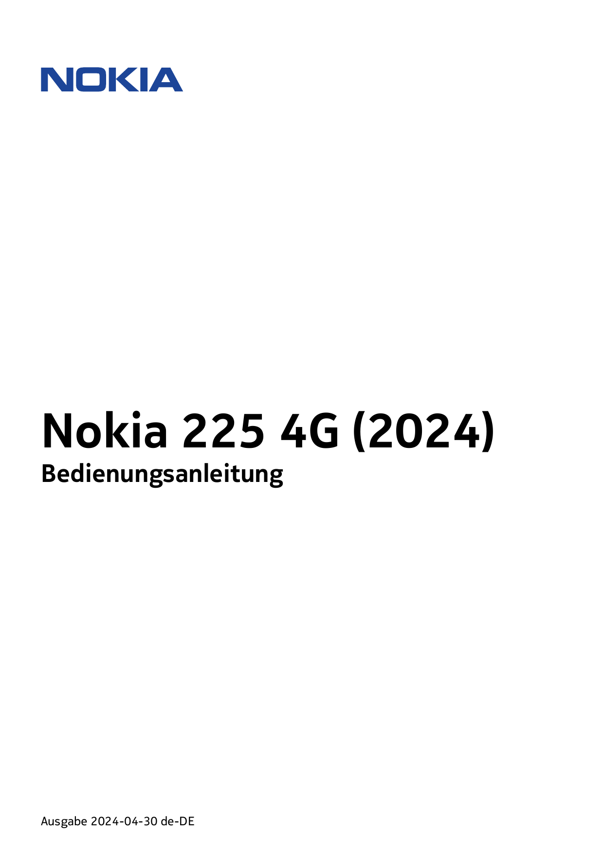 Nokia 225 4G (2024)BedienungsanleitungAusgabe 2024-04-30 de-DE