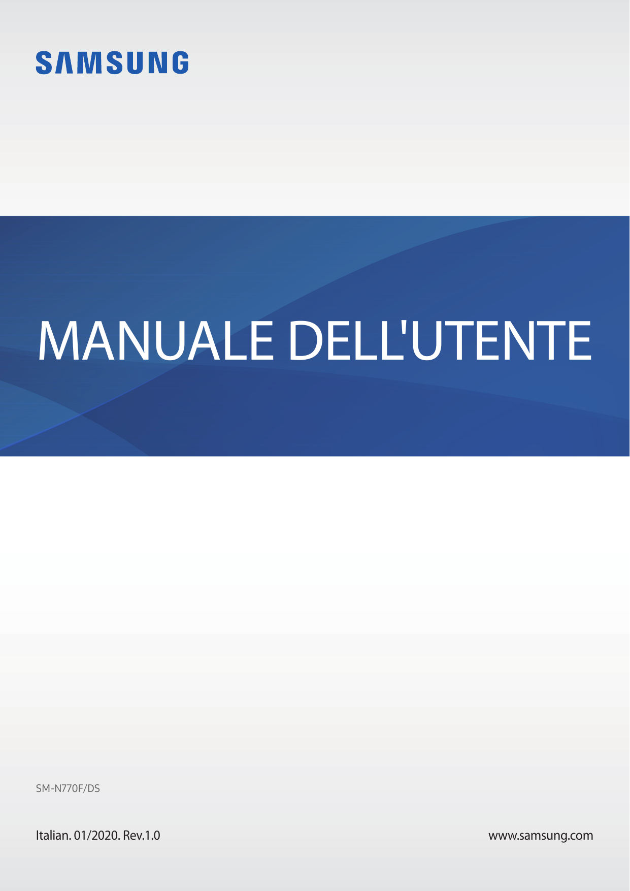 MANUALE DELL'UTENTESM-N770F/DSItalian. 01/2020. Rev.1.0www.samsung.com
