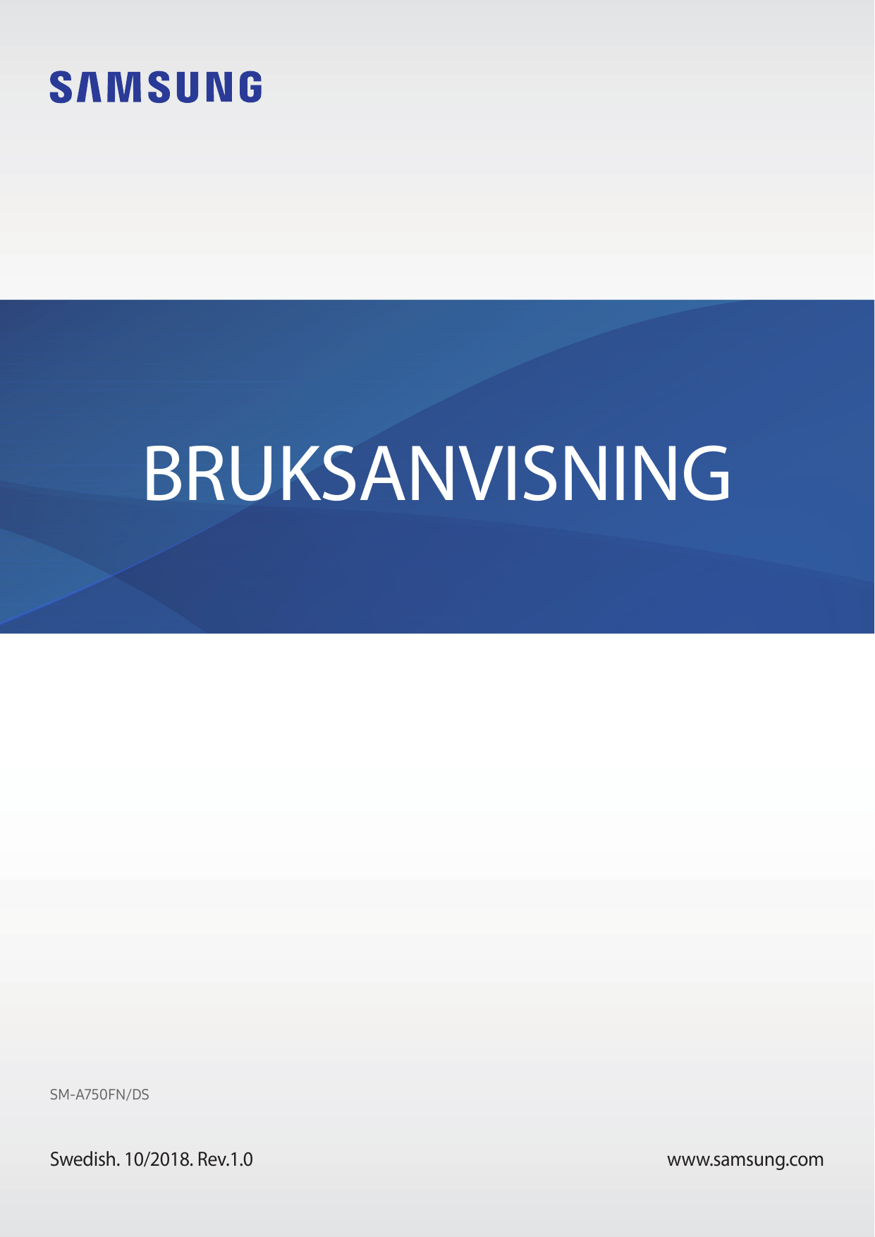 BRUKSANVISNINGSM-A750FN/DSSwedish. 10/2018. Rev.1.0www.samsung.com