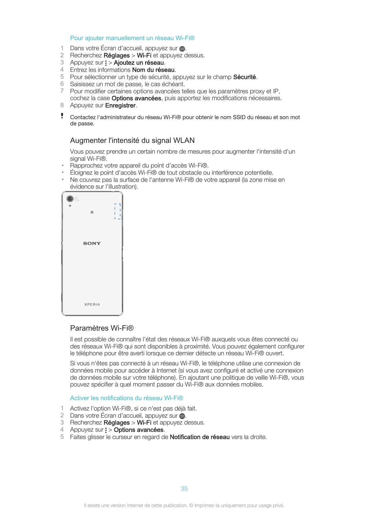 Pour ajouter manuellement un réseau Wi-Fi®12345678Dans votre Écran d’accueil, appuyez sur .Recherchez Réglages > Wi-Fi et appuye