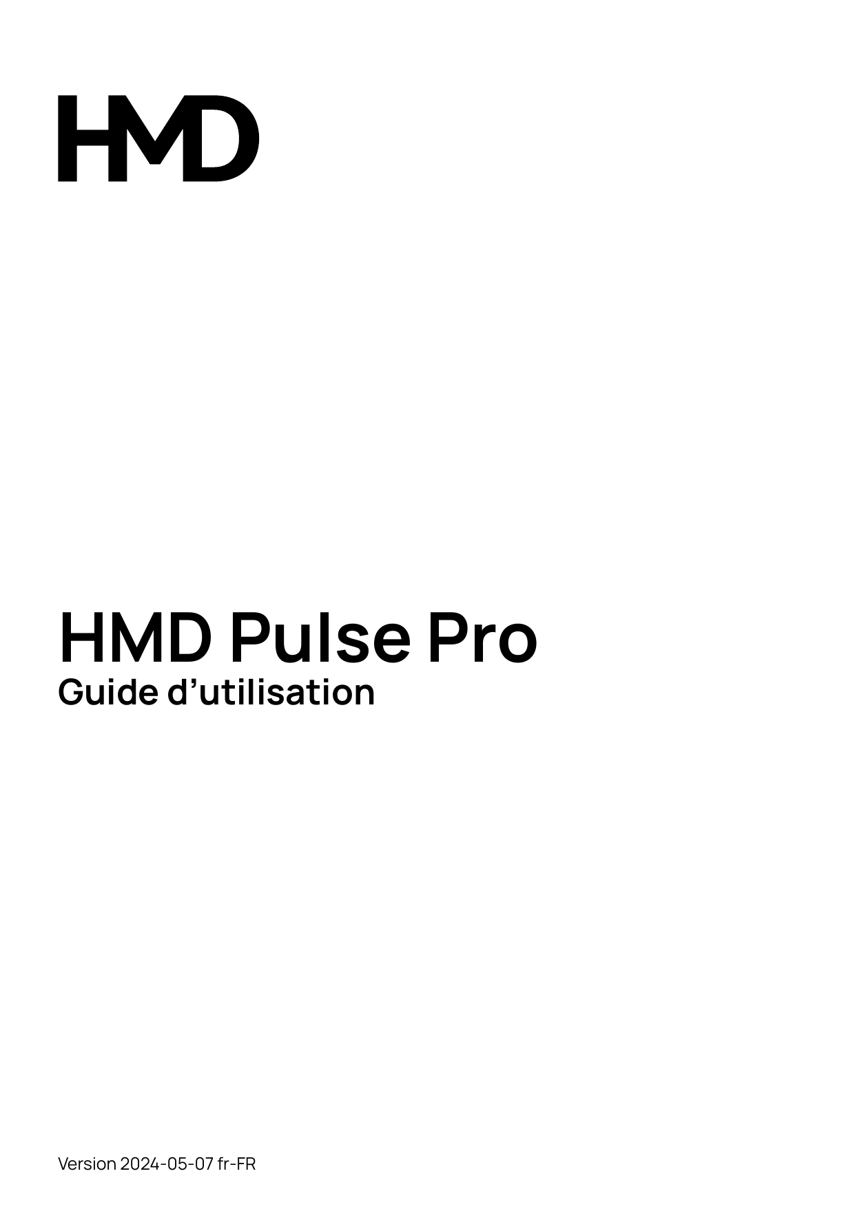 HMD Pulse ProGuide d’utilisationVersion 2024-05-07 fr-FR